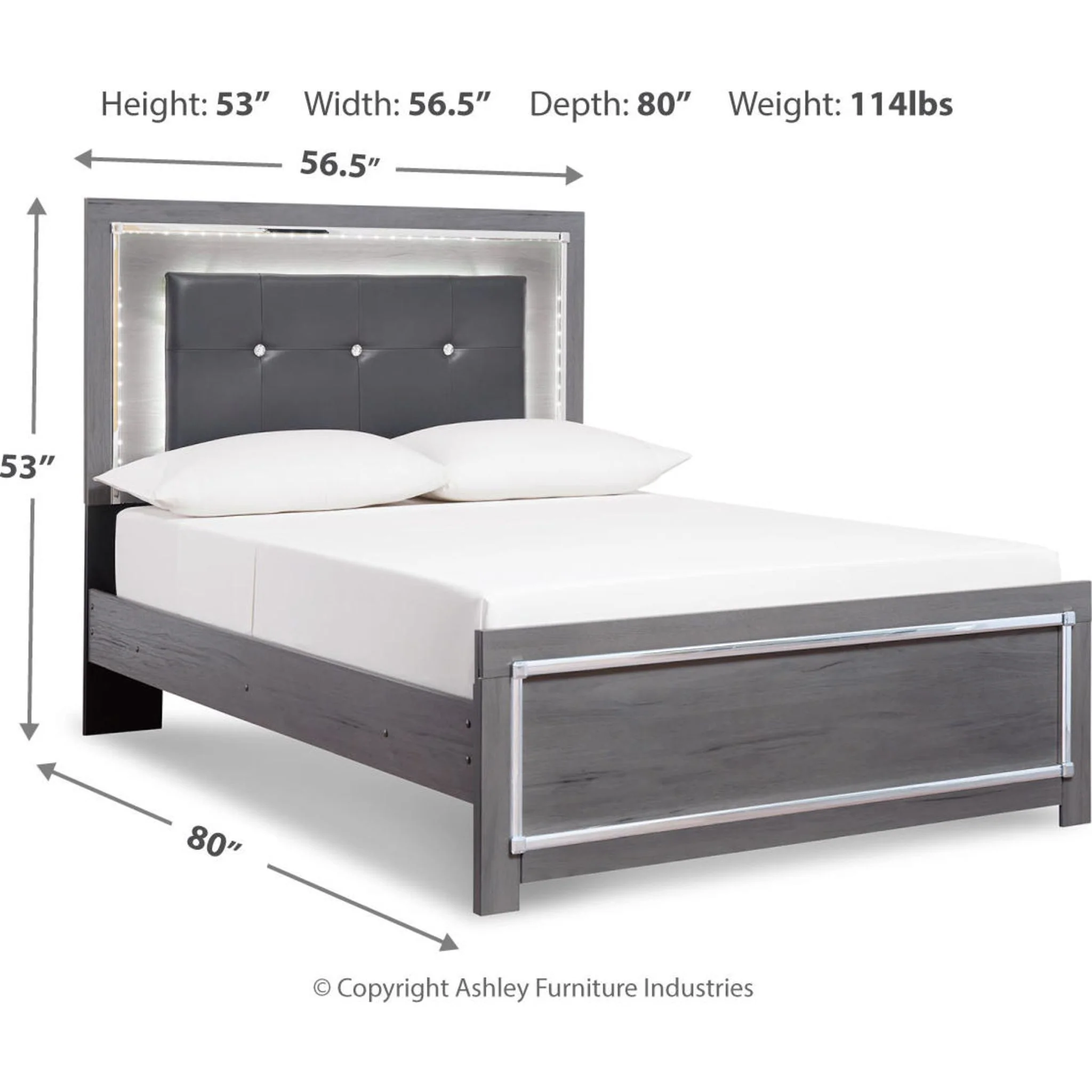Lodanna Full Panel Bed - Gray - Image 11
