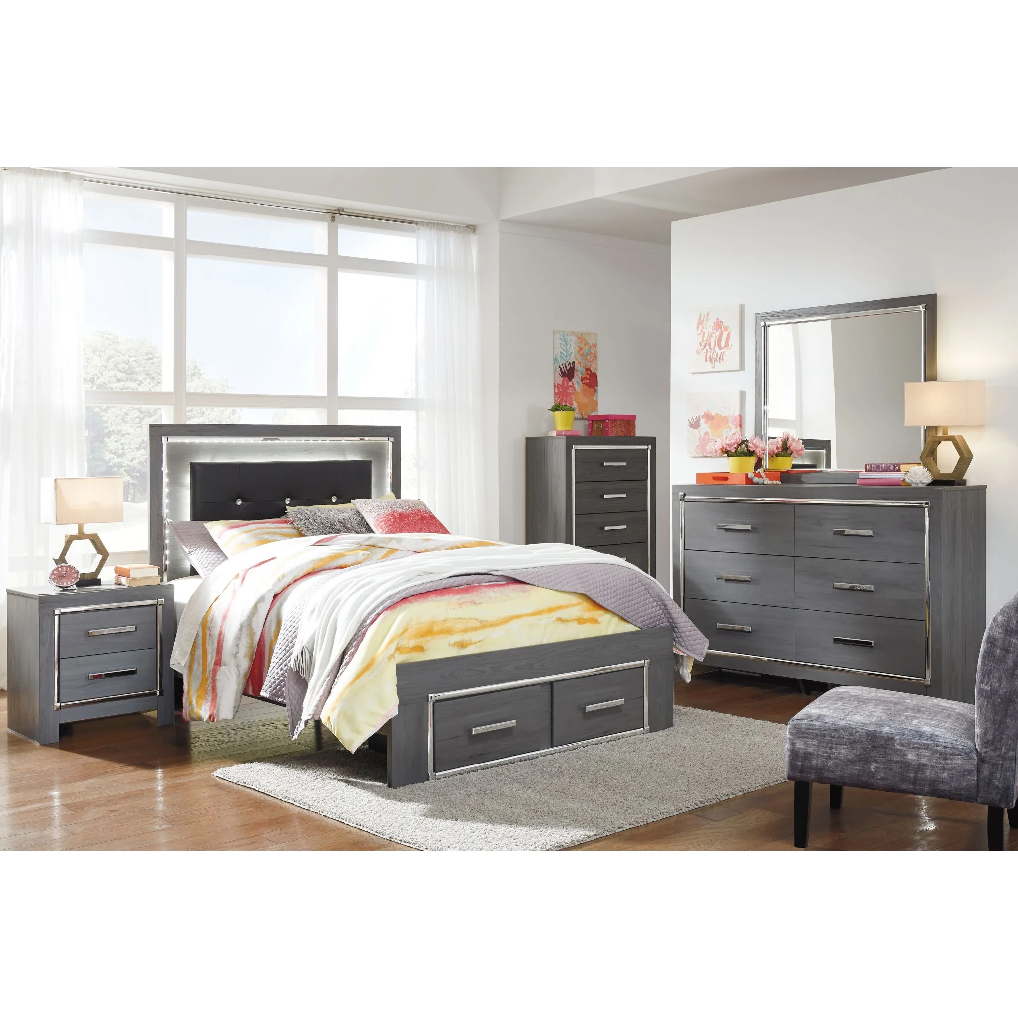 Lodanna Full Storage Bed - Gray - Image 7