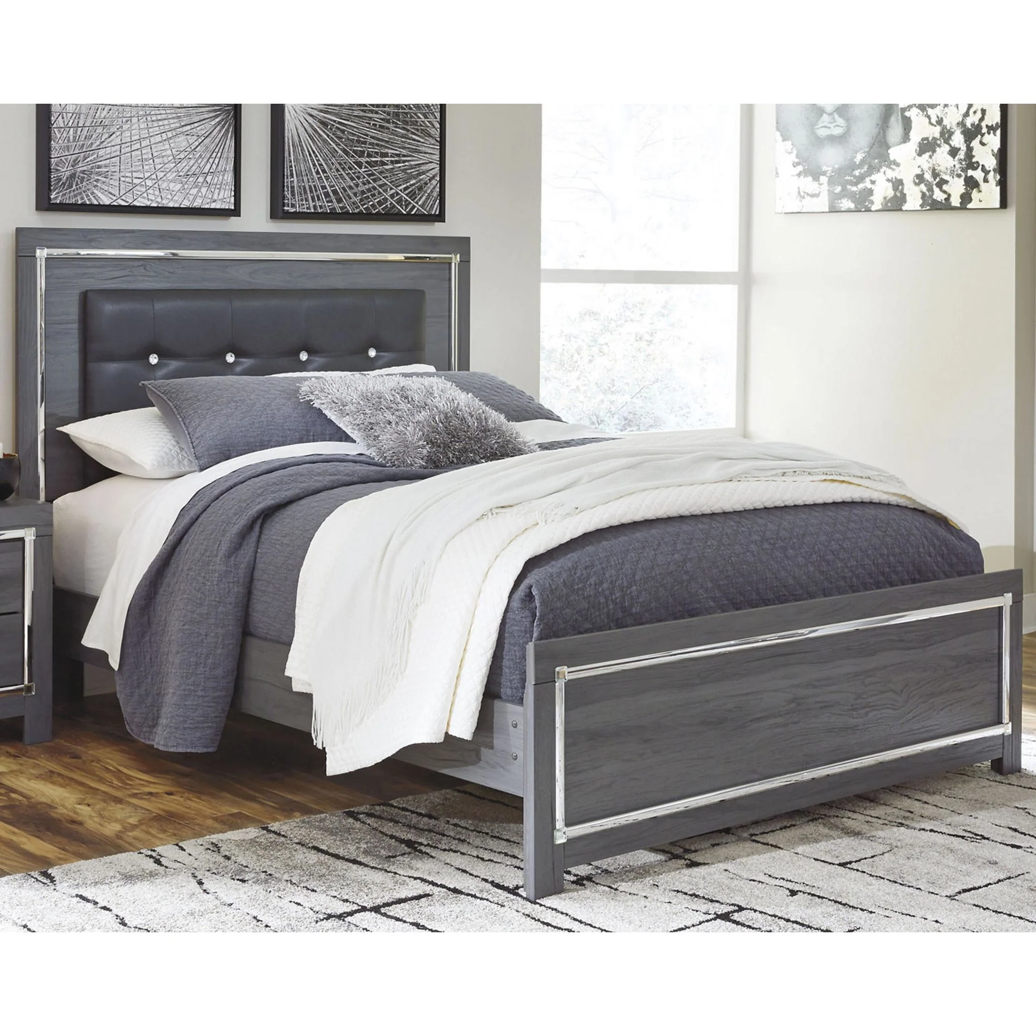 Lodanna Panel Bed - Gray - Image 11