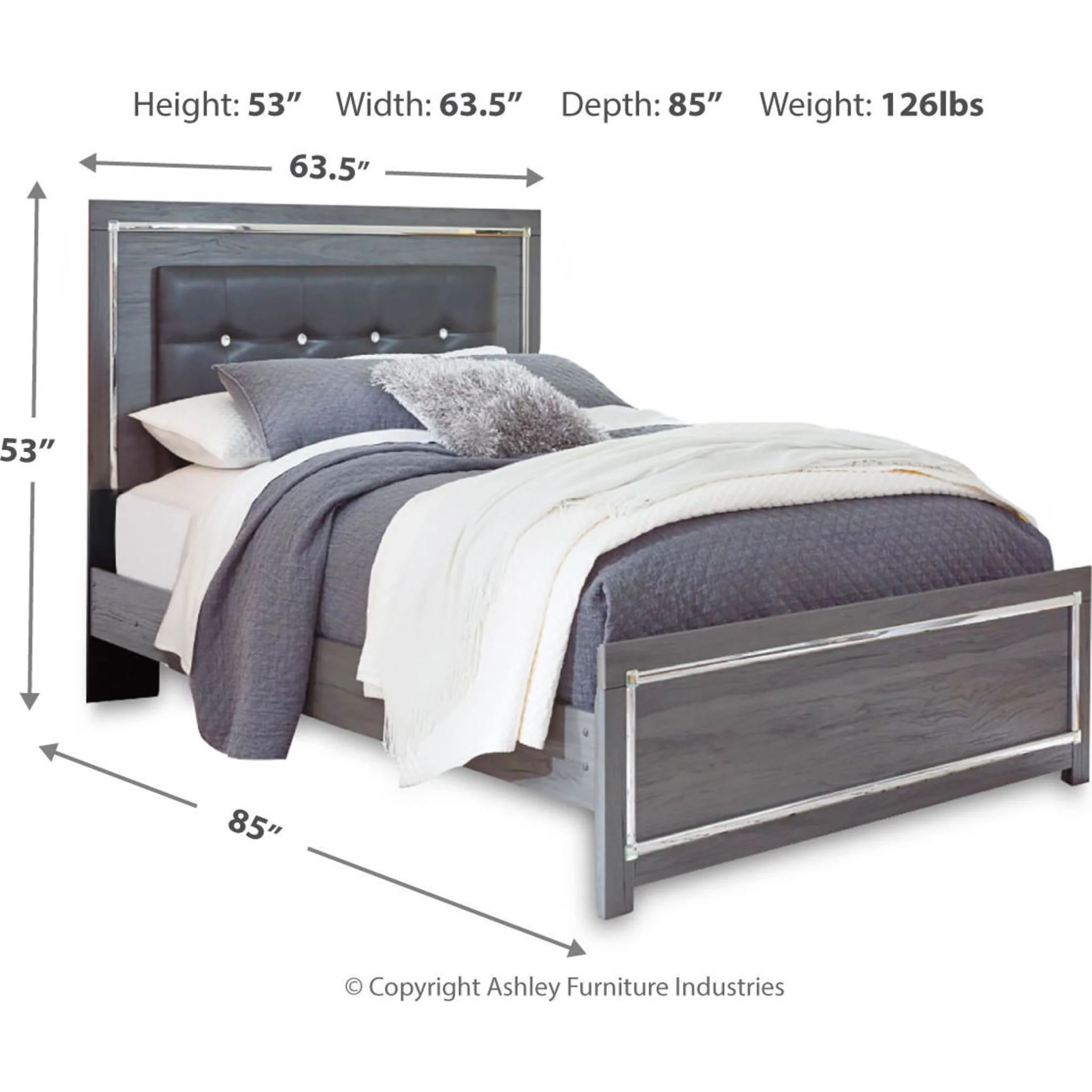 Lodanna Panel Bed - Gray - Image 12
