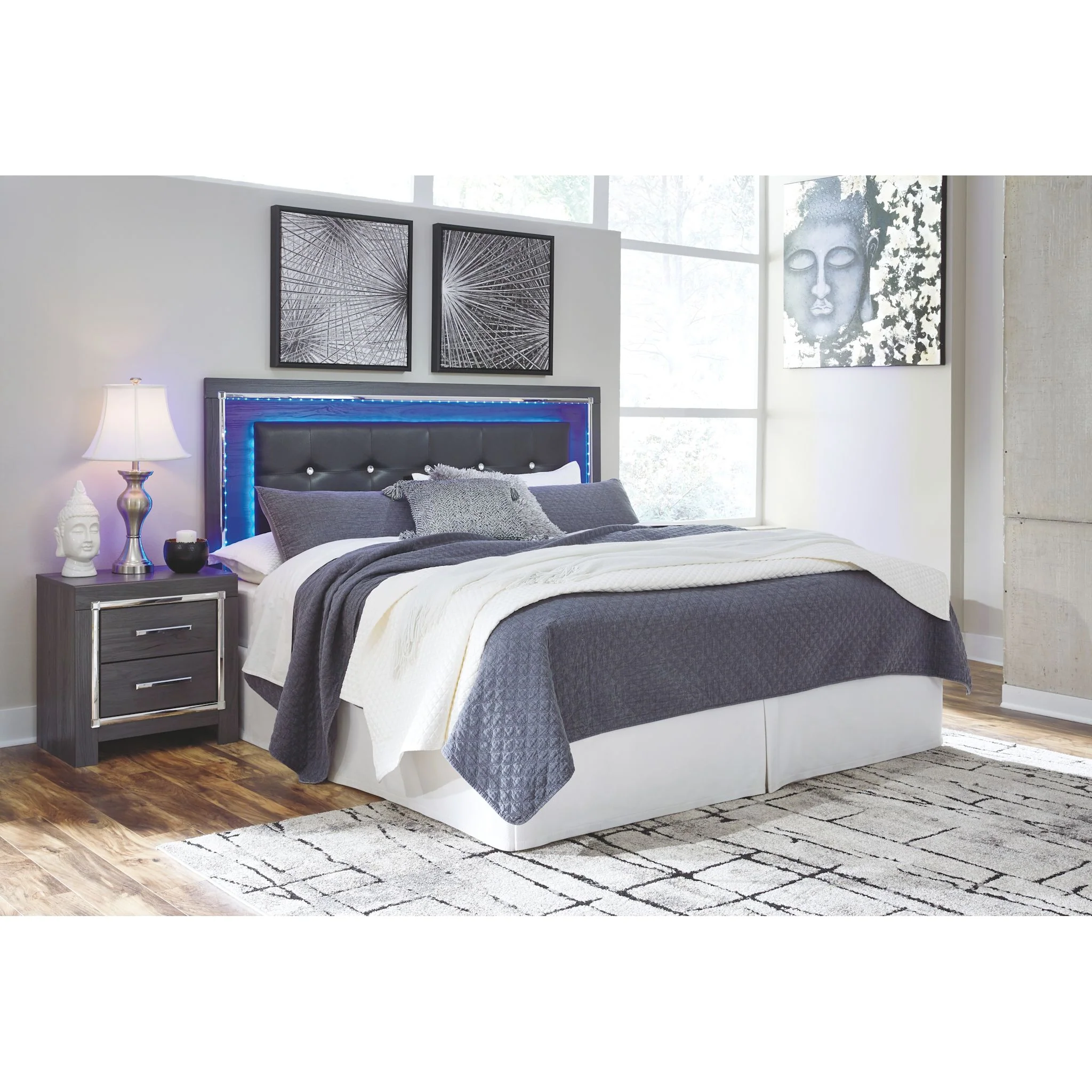 Lodanna Upholstered Headboard - Gray - Image 24