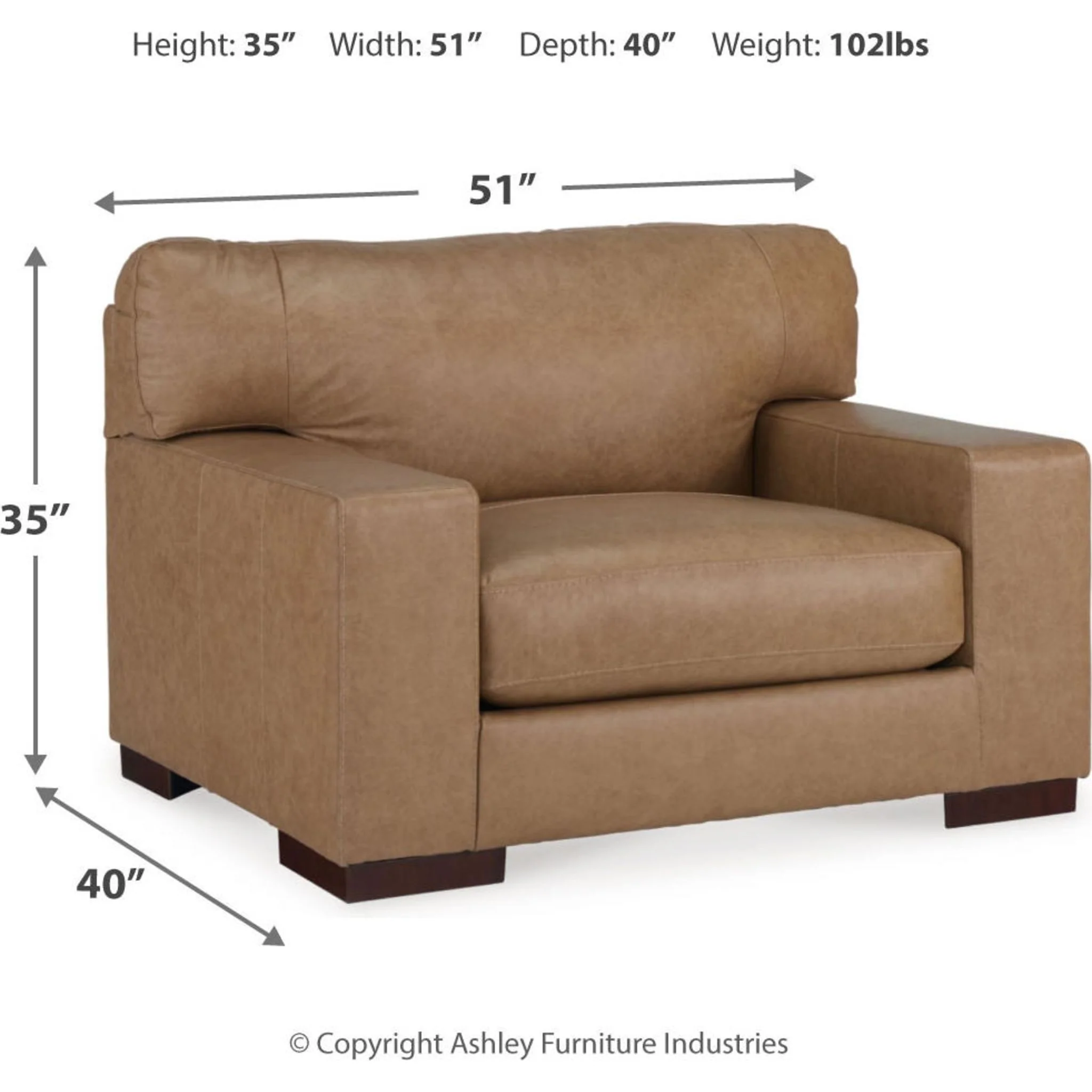 Lombardia Chair and a Half - Tumbleweed - Image 9