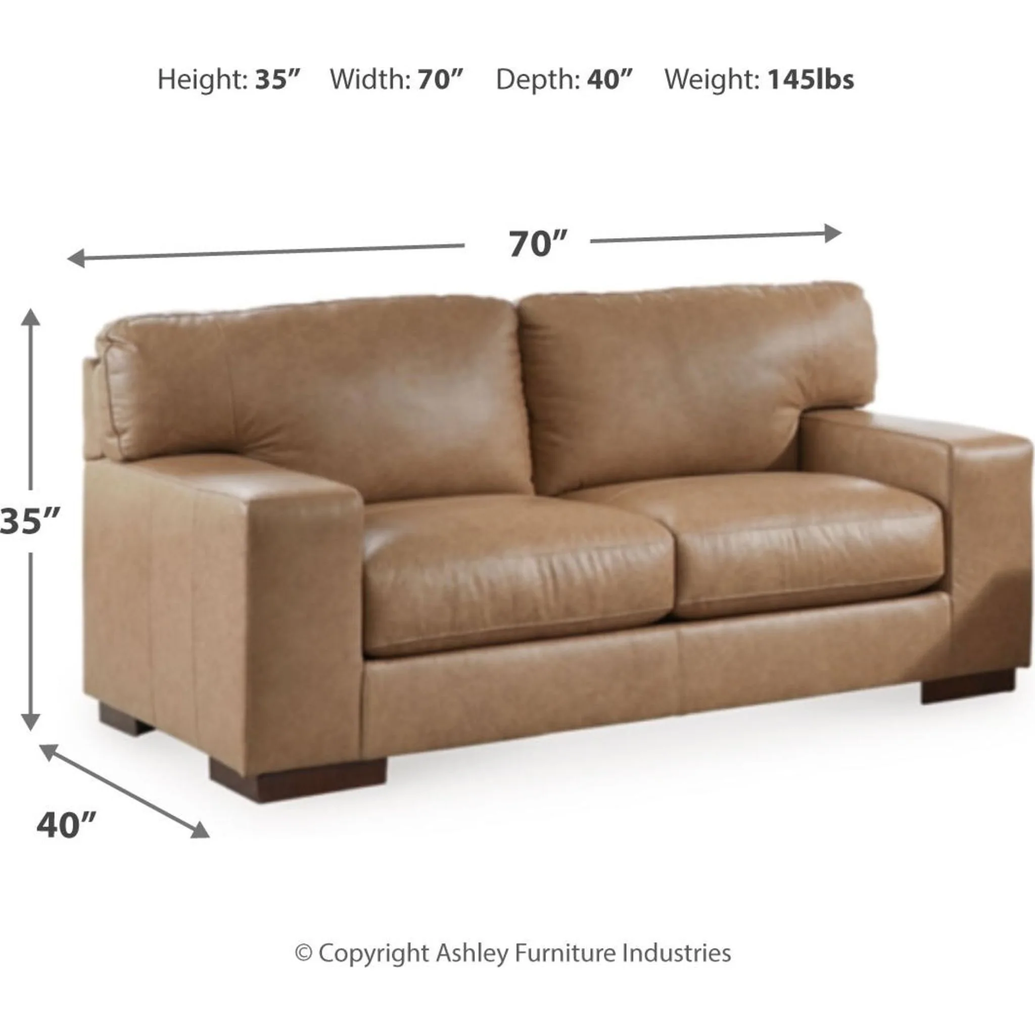 Lombardia Loveseat - Tumbleweed - Image 4