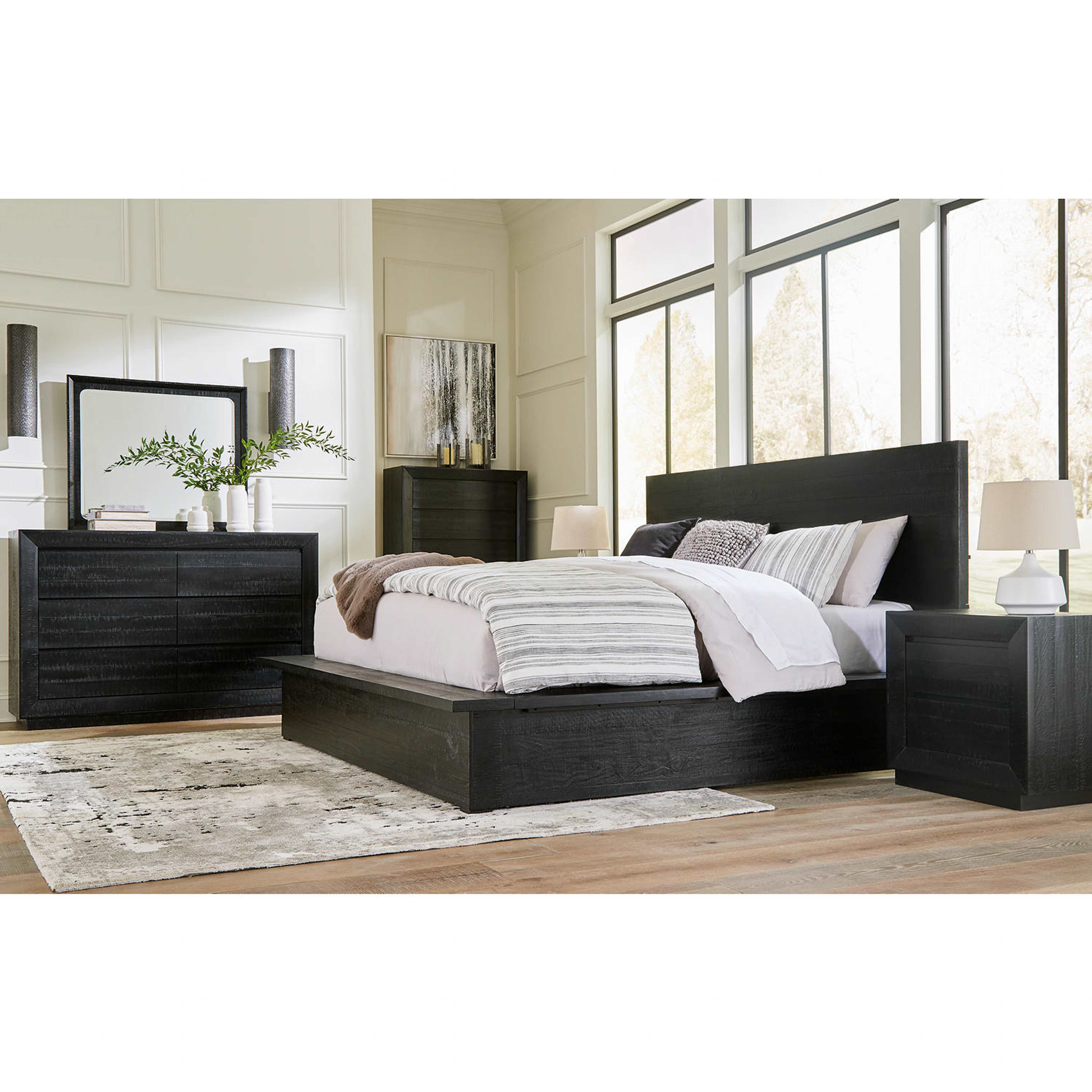 Londer King Panel Bed - Black - Image 10