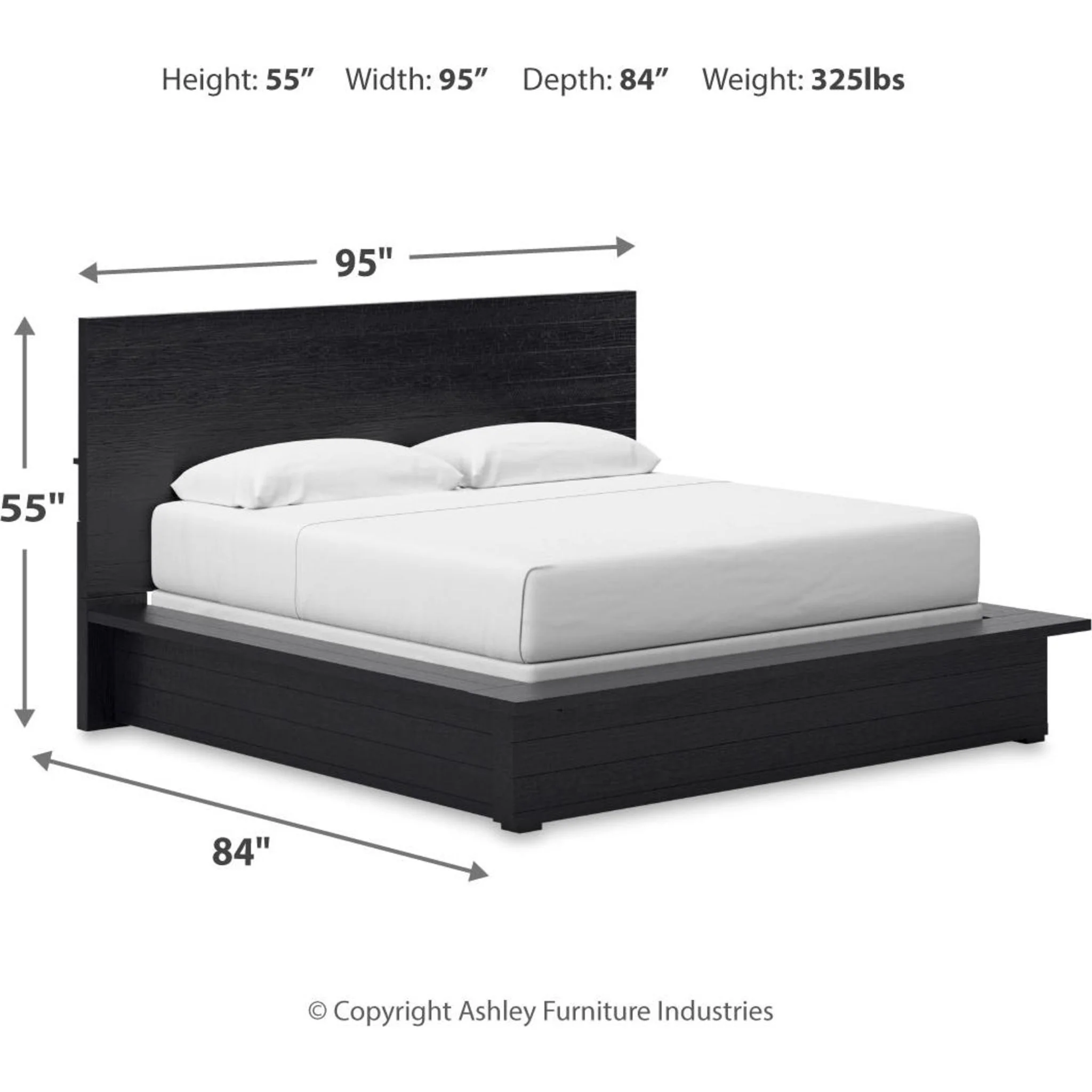 Londer King Panel Bed - Black - Image 5