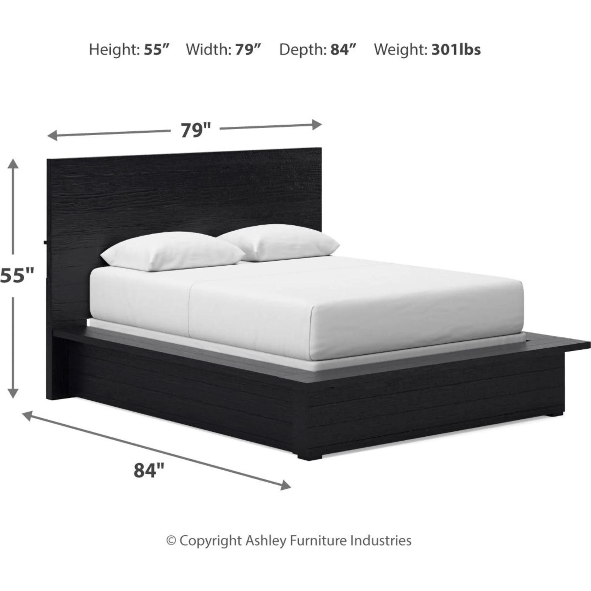 Londer Queen Panel Bed - Black - Image 13