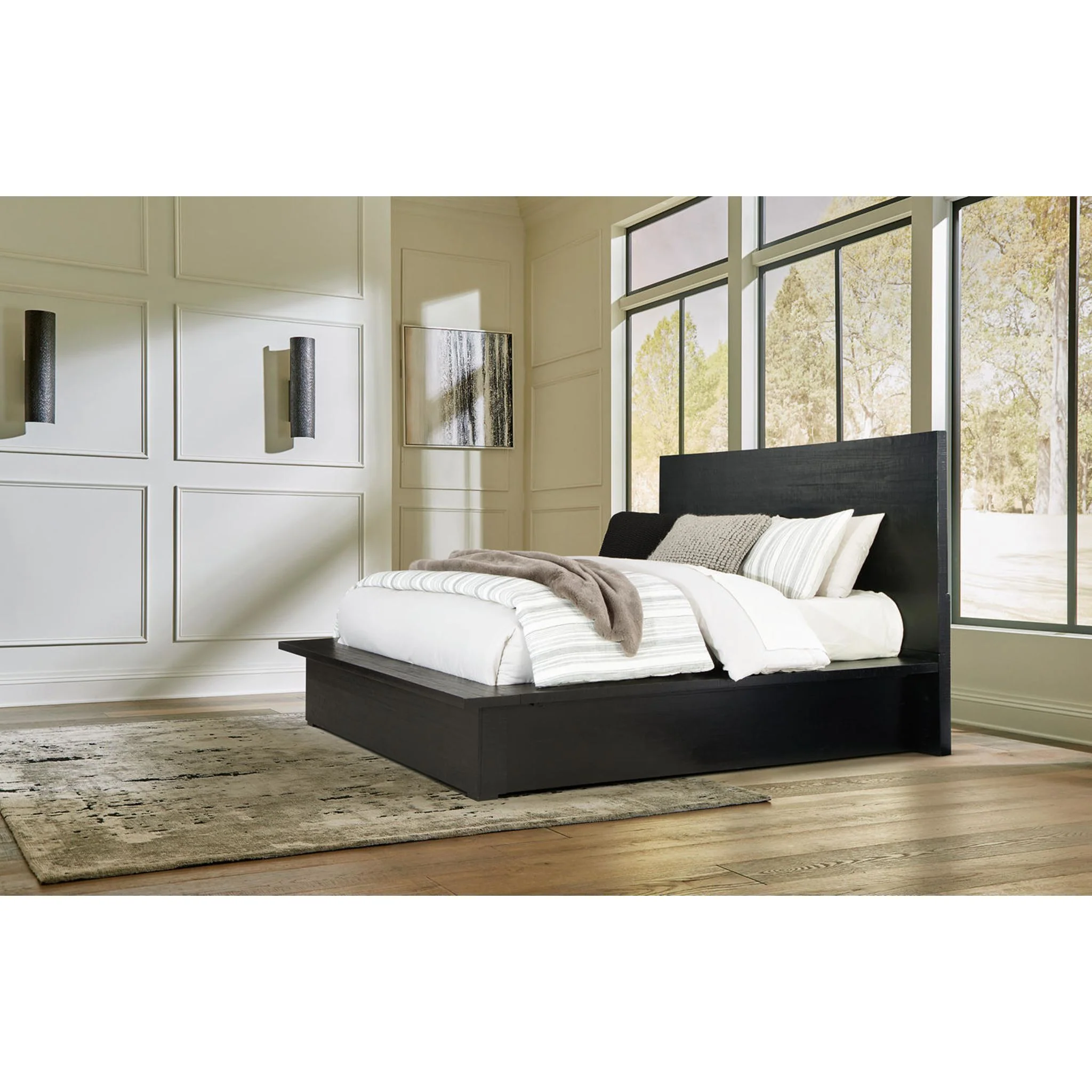 Londer Queen Panel Bed - Black - Image 16