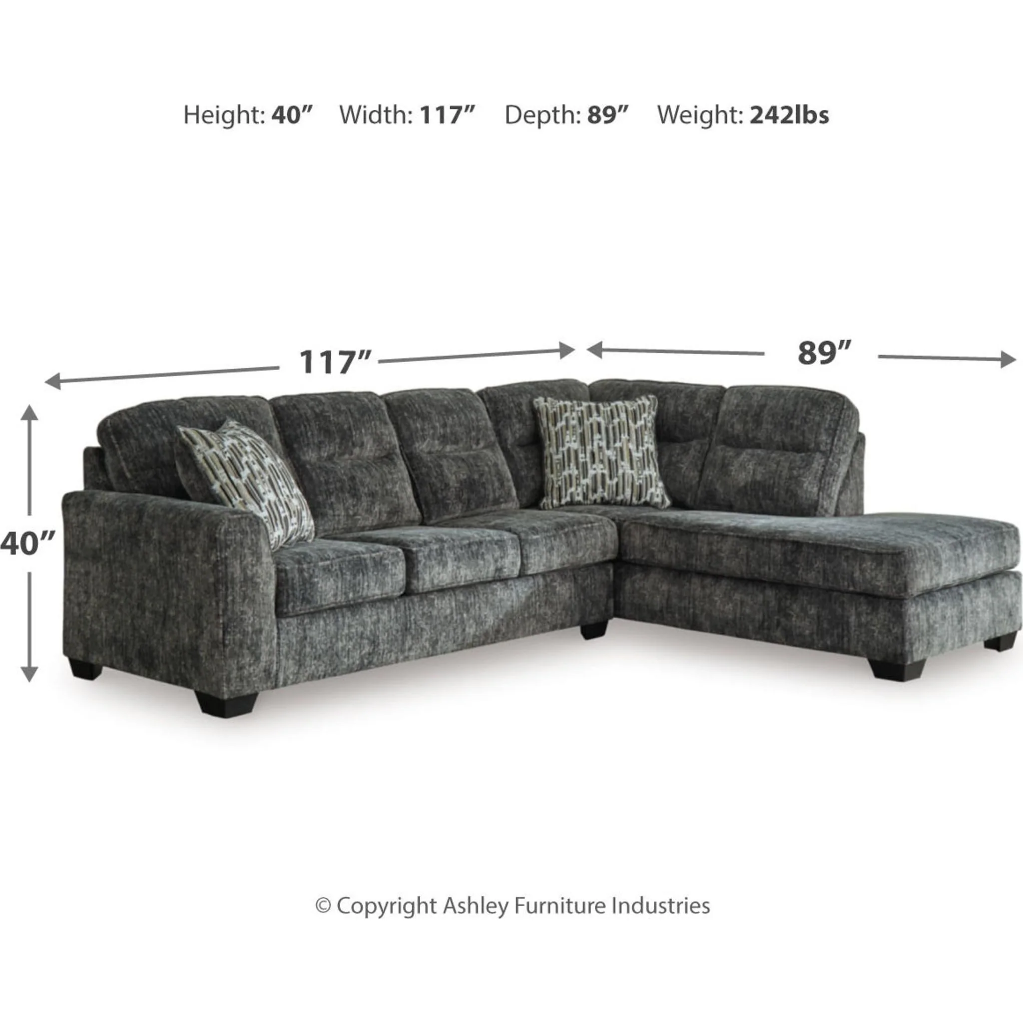 Lonoke 2 Piece Sectional with Chaise - Image 6