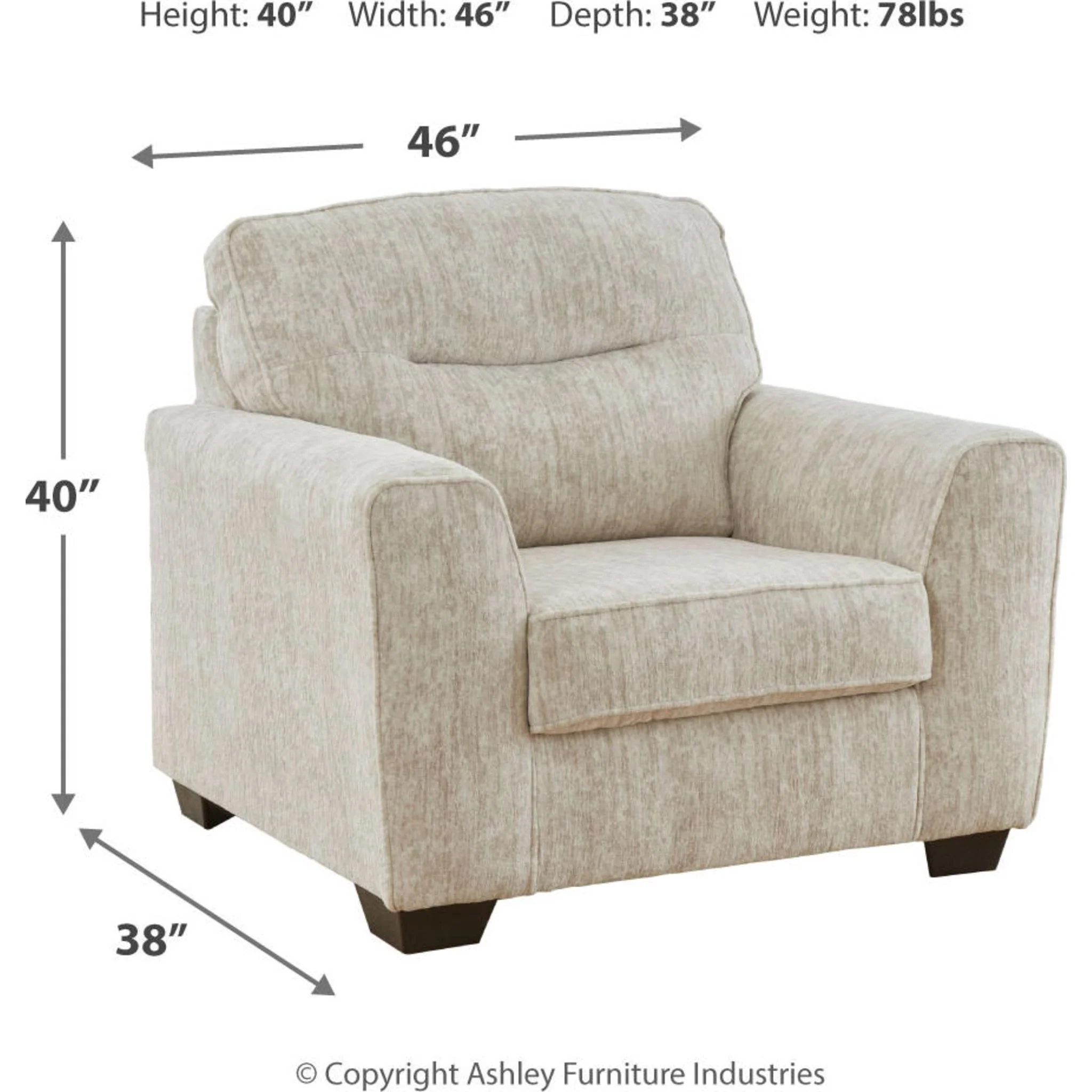 Lonoke Chair and a Half - Parchment - Image 6