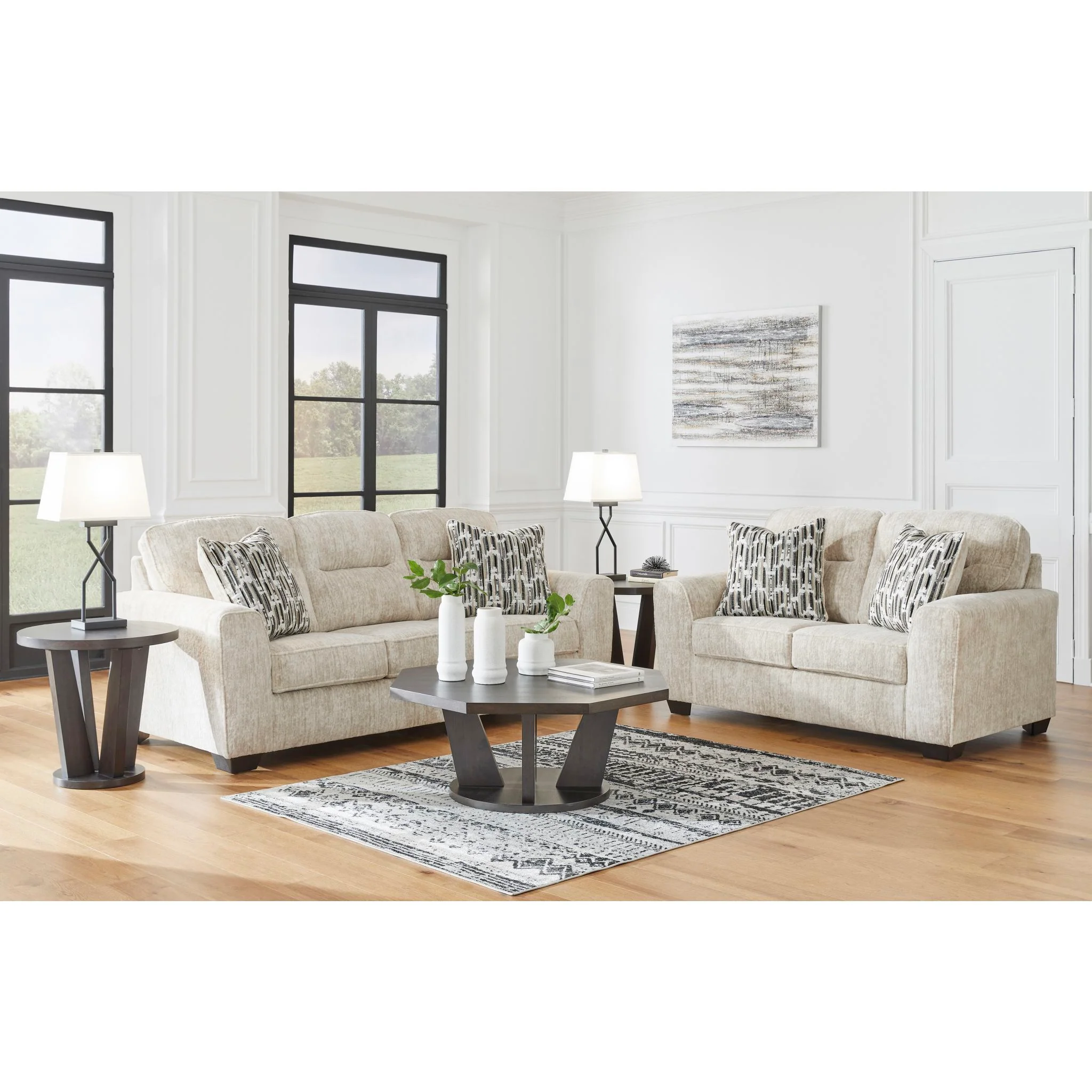Lonoke Loveseat - Parchment - Image 8