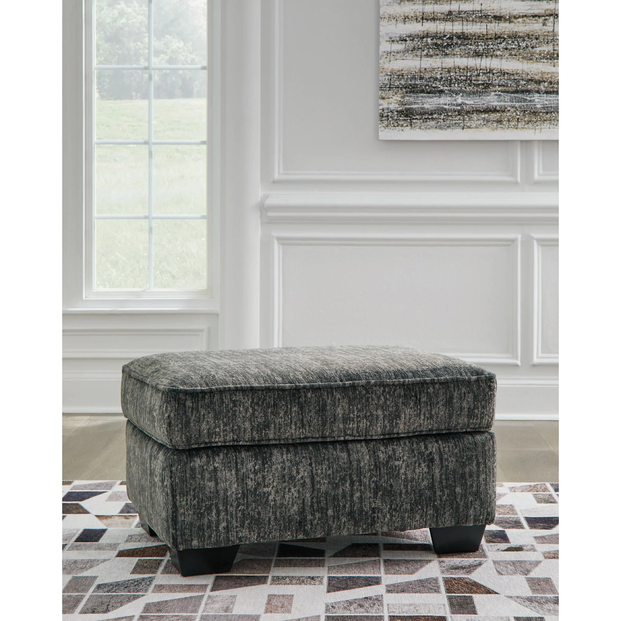 Lonoke Ottoman - Gunmetal - Image 8