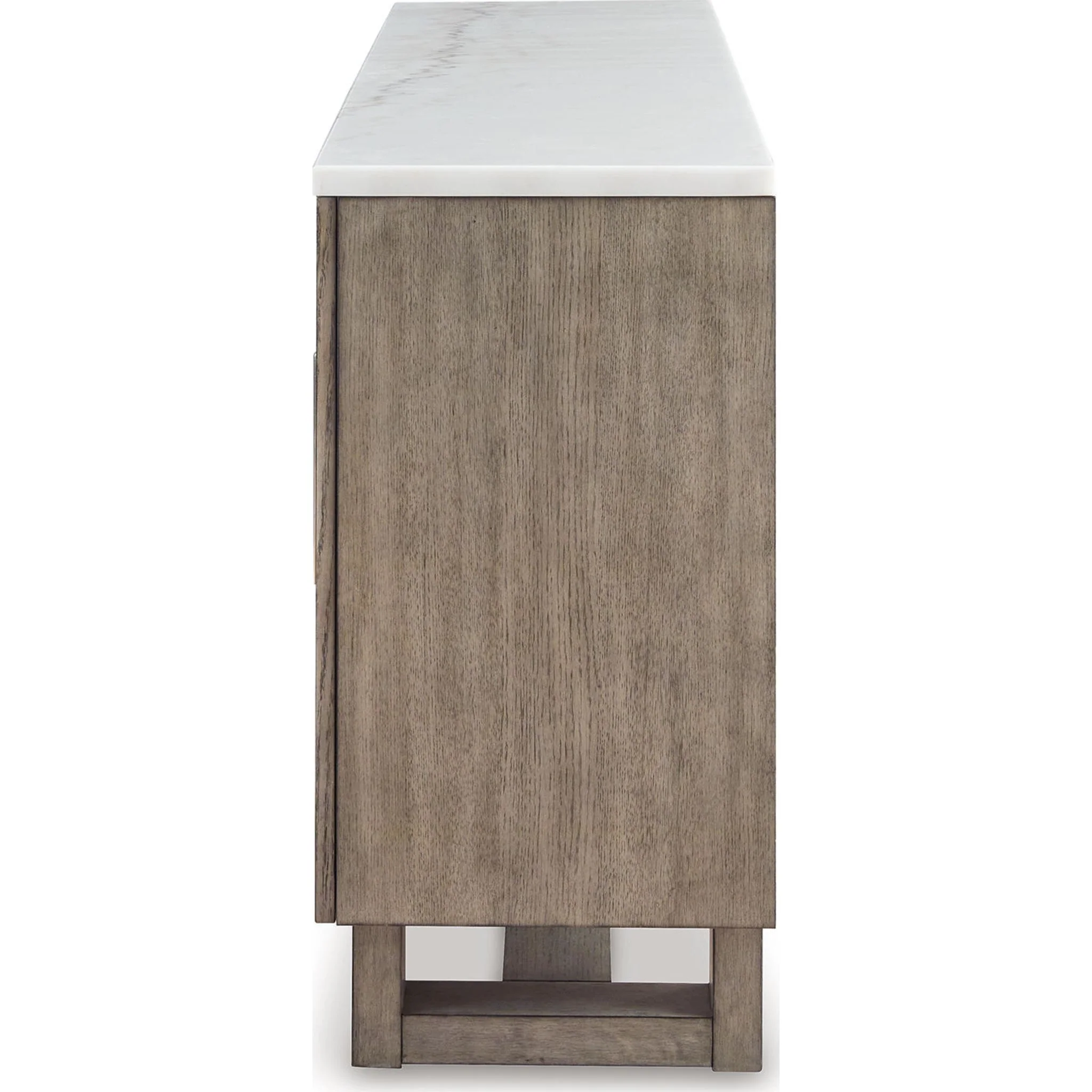 Loyaska TV Stand - Grayish Brown/White - Image 9