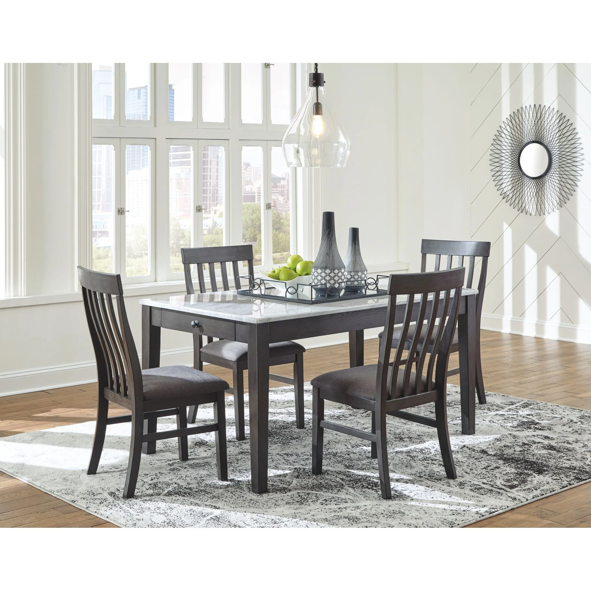 Luvoni Dining Table - Grey - (D464-25) - Image 5