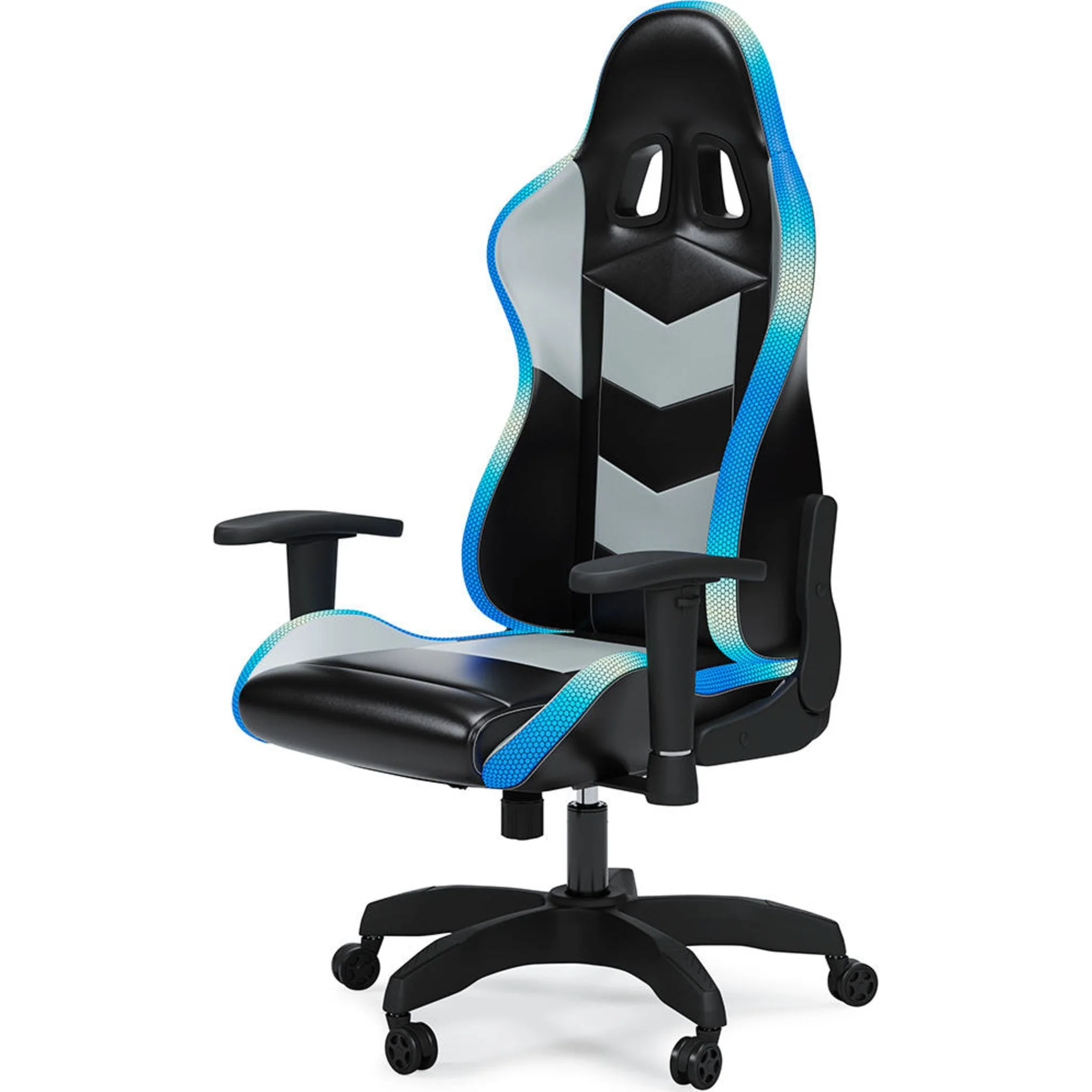 Lynxtyn Swivel Gaming Chair - Black/Gray - Image 37