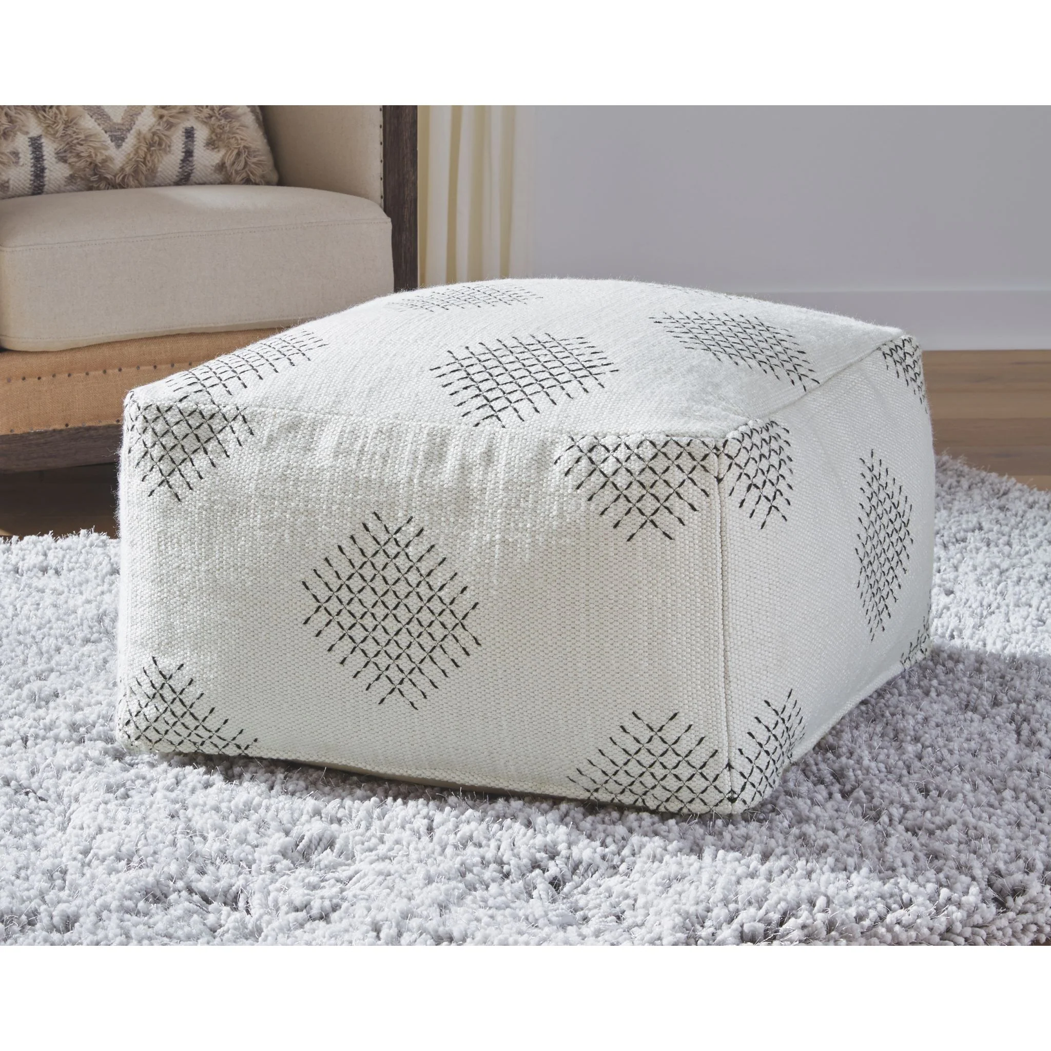 Mabyn Pouf - Ivory - Image 2