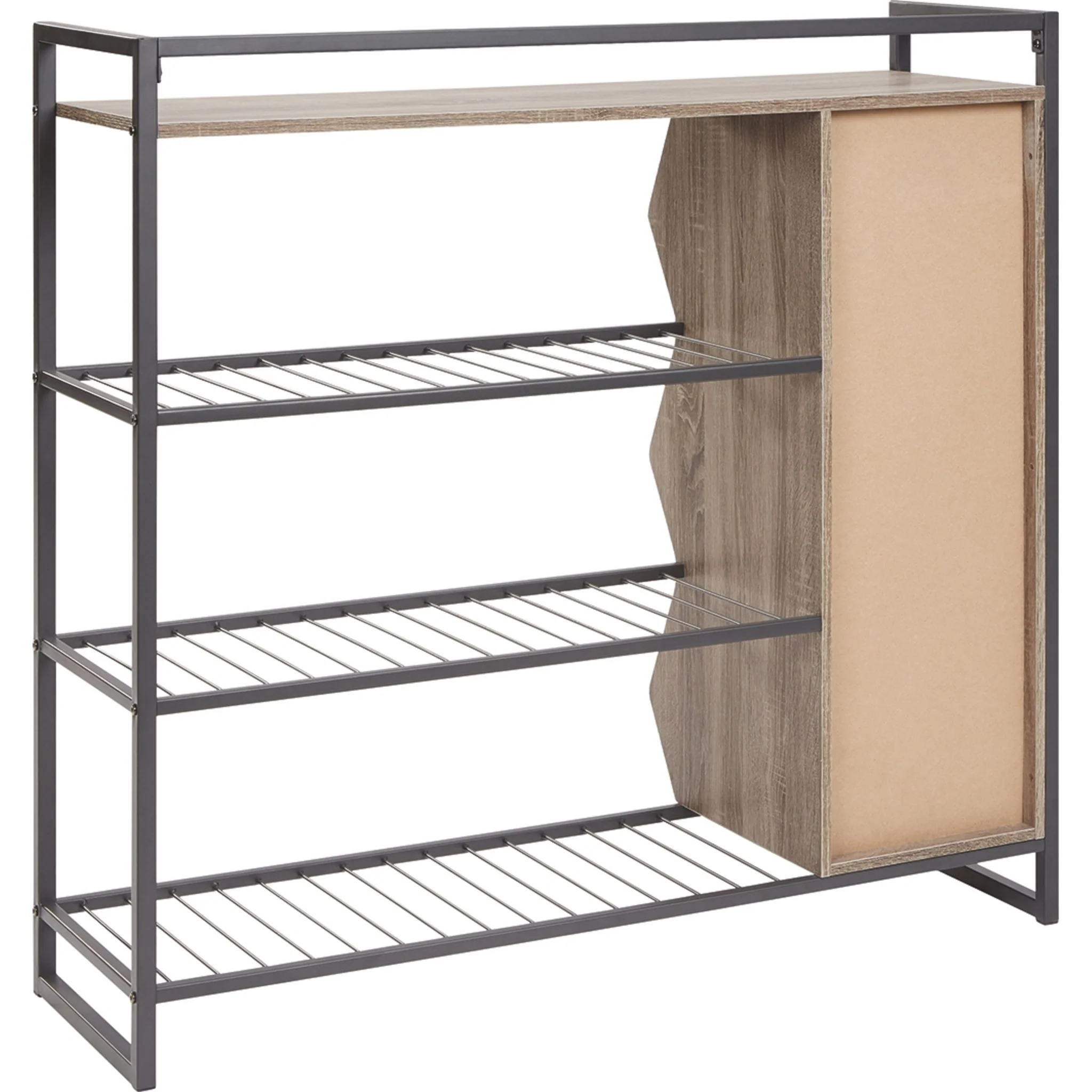 Maccenet Shoe Rack - Grayish Brown/Gunmetal - Image 2