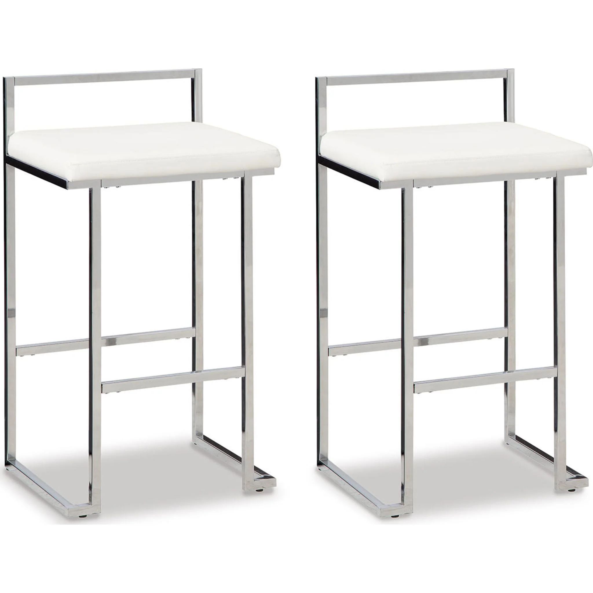 Madanere Bar Height Stool - White/Chrome - (D275-730)