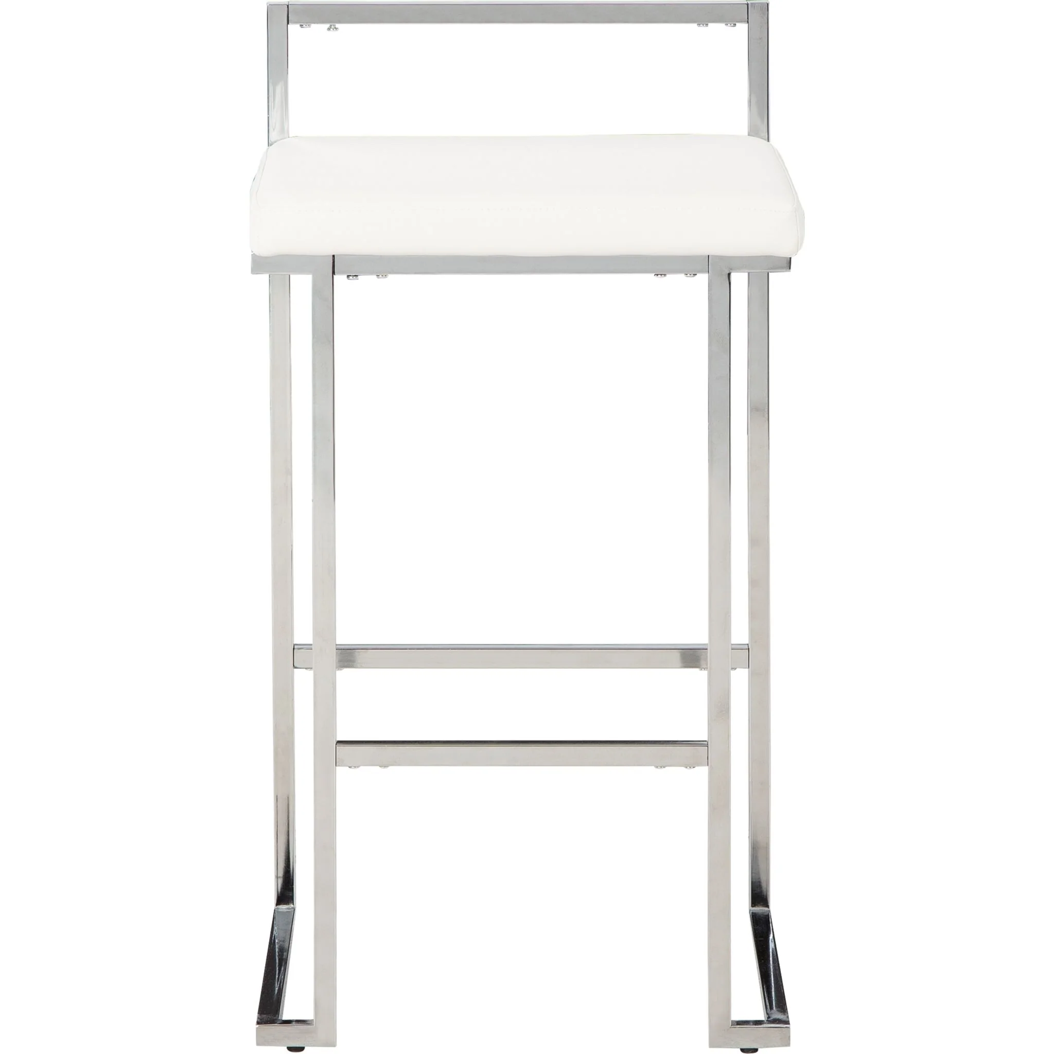 Madanere Bar Height Stool - White/Chrome - (D275-730) - Image 5