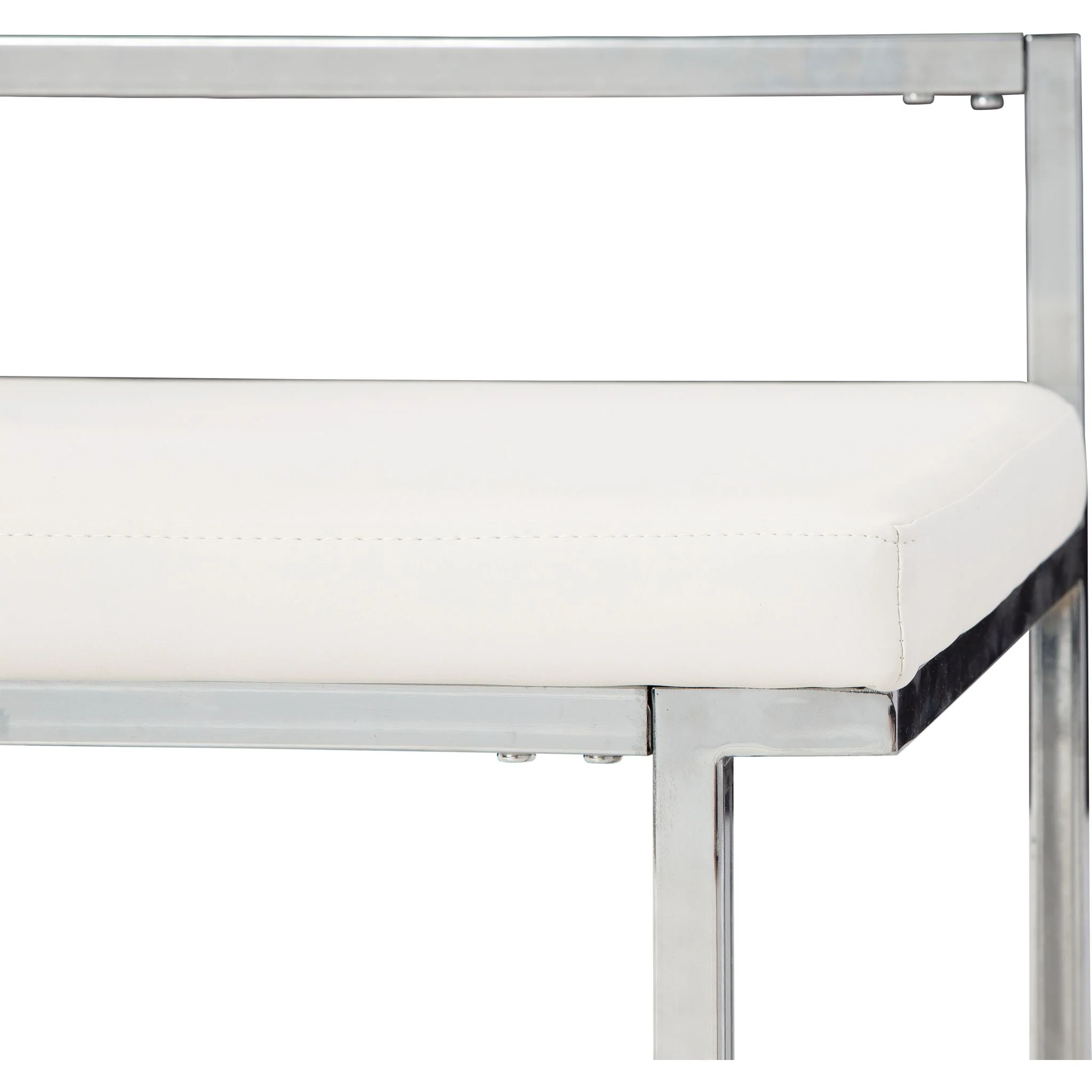 Madanere Bar Height Stool - White/Chrome - (D275-730) - Image 8