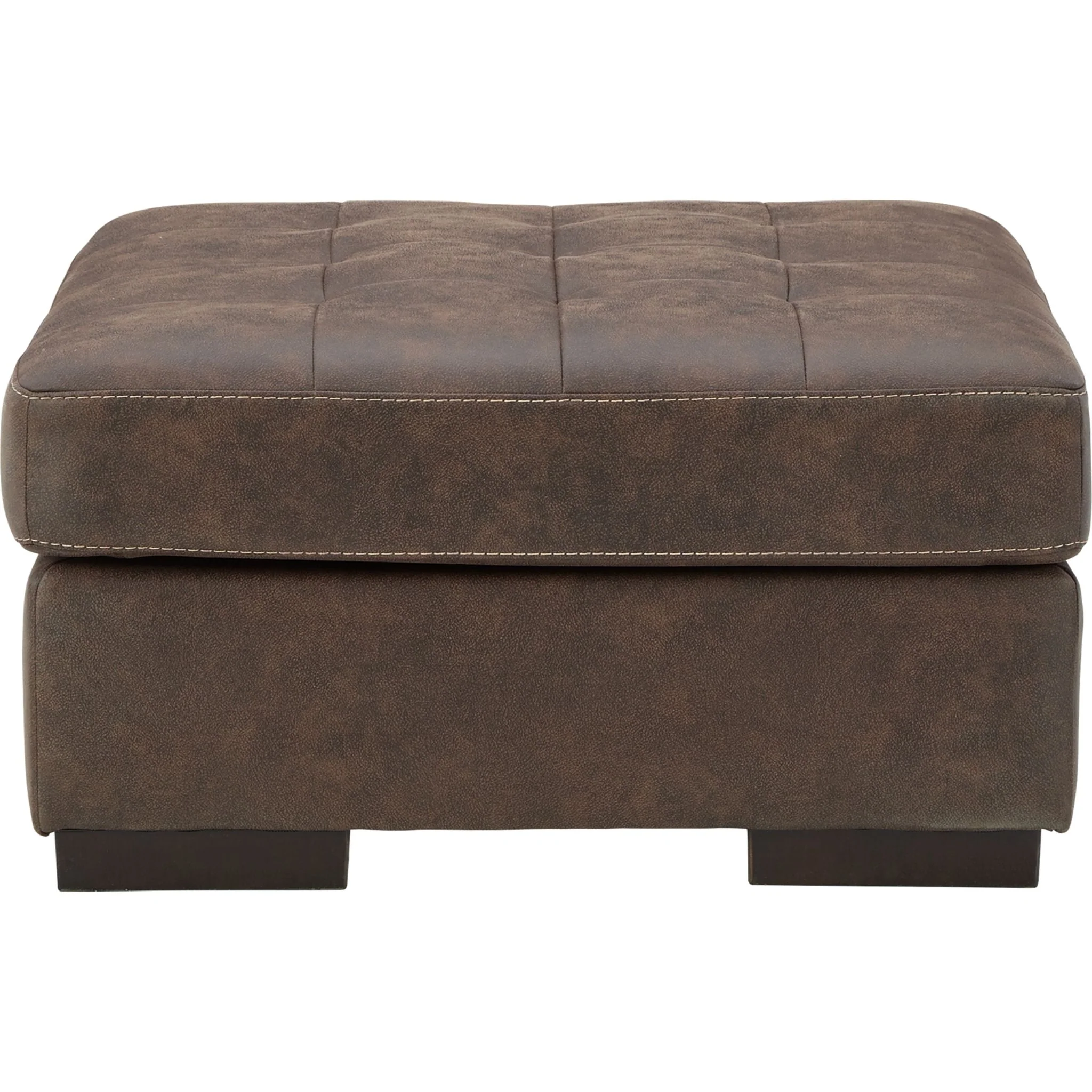 Maderla Oversized Accent Ottoman - Walnut - Image 3