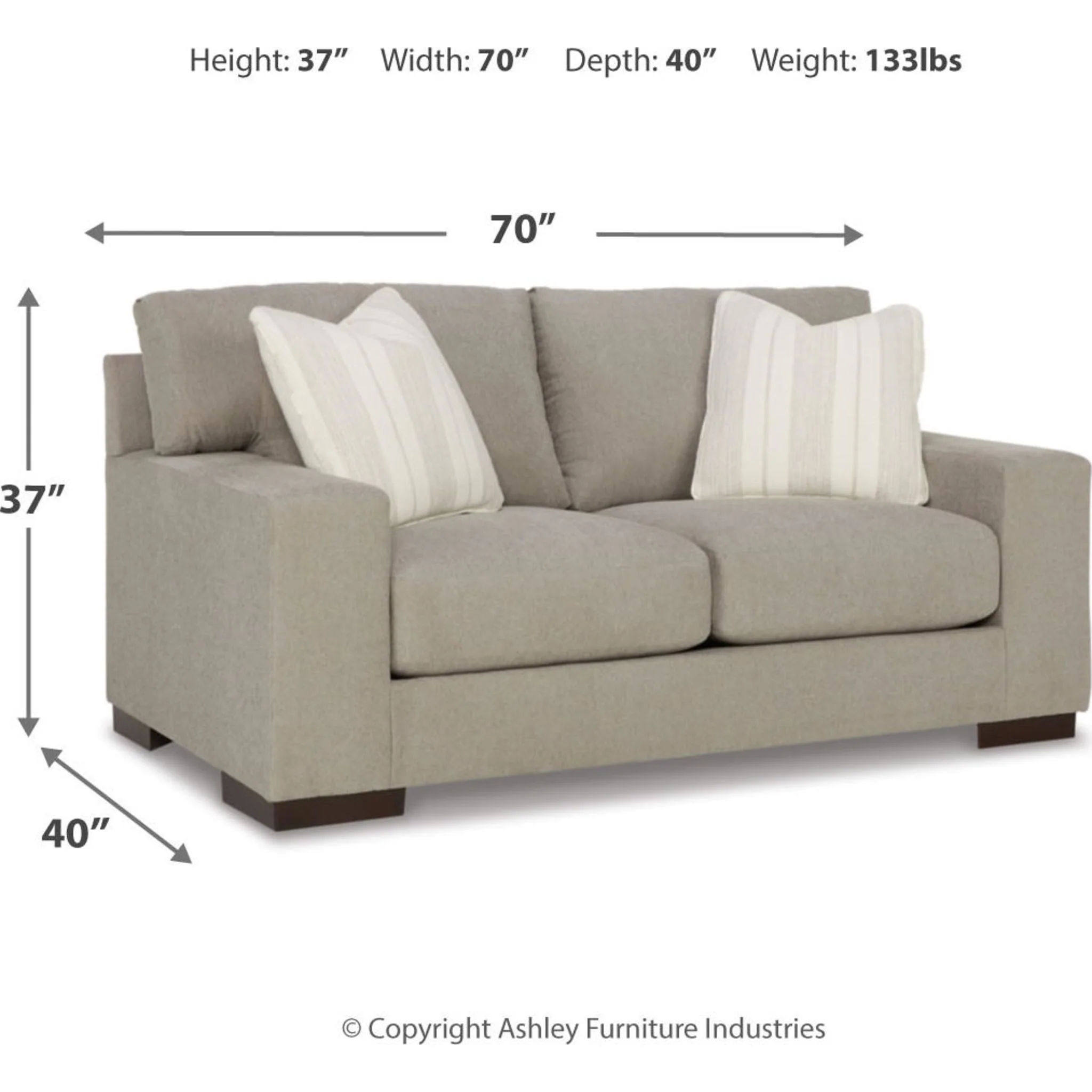 Maggie Loveseat - Flax - Image 10