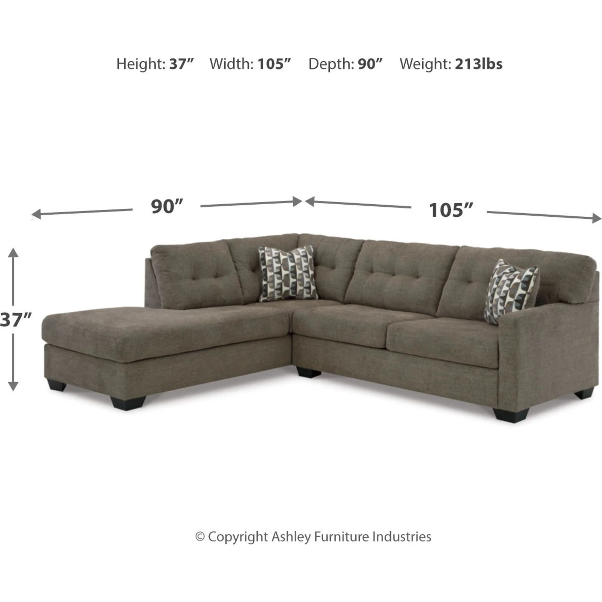Mahoney 2 Piece Sectional with Chaise - Image 20