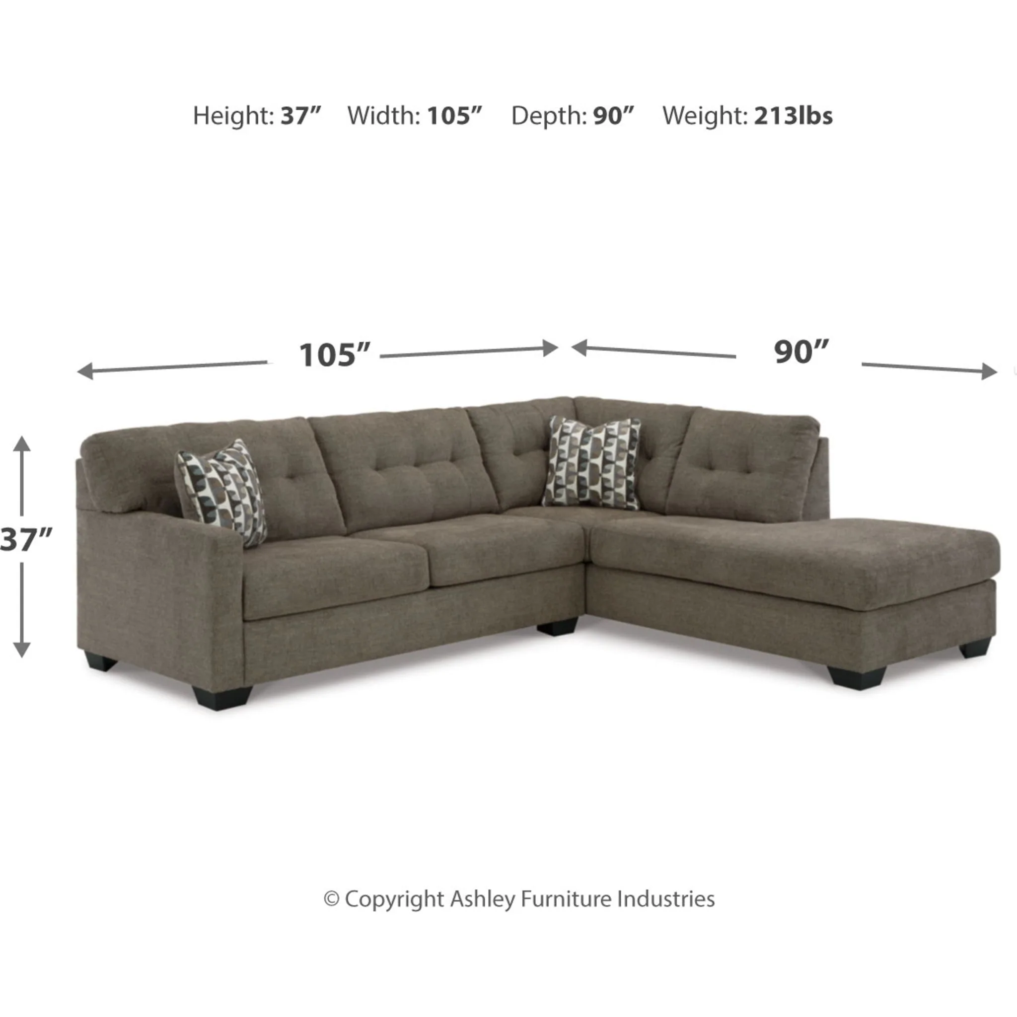 Mahoney 2 Piece Sectional with Chaise - Image 28
