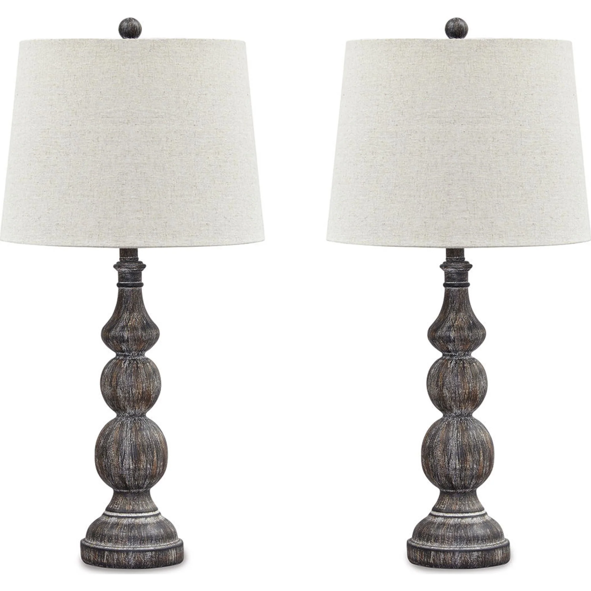Mair Table Lamp Pair - Antique Black 29.25"