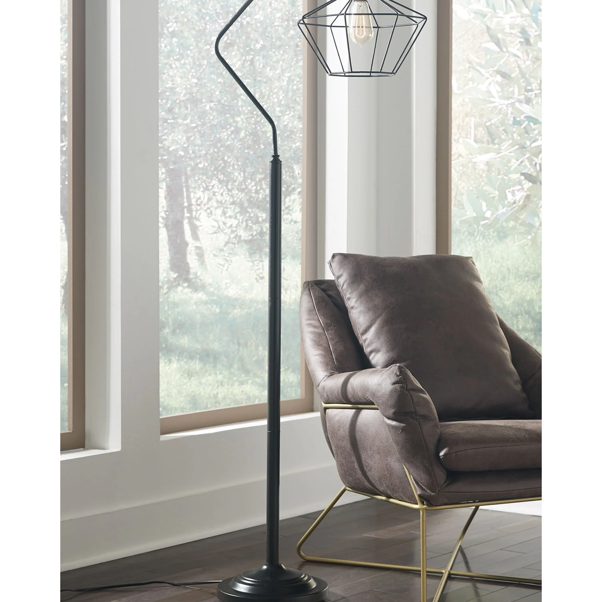 Makeika Floor Lamp - Black 62.00" - Image 2