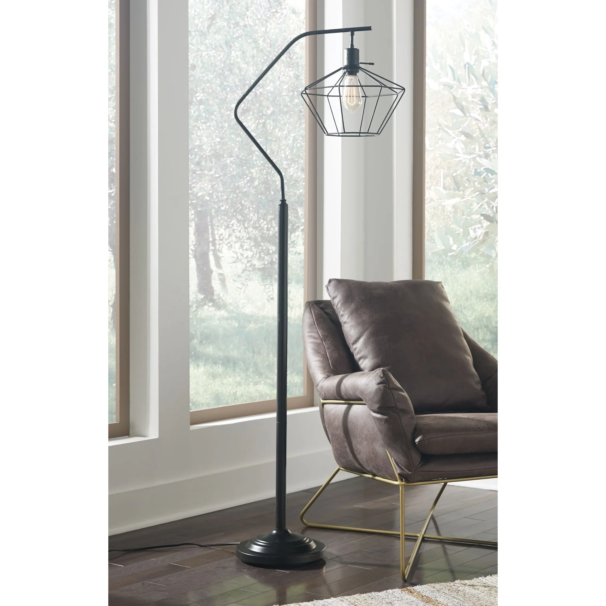 Makeika Floor Lamp - Black 62.00" - Image 3