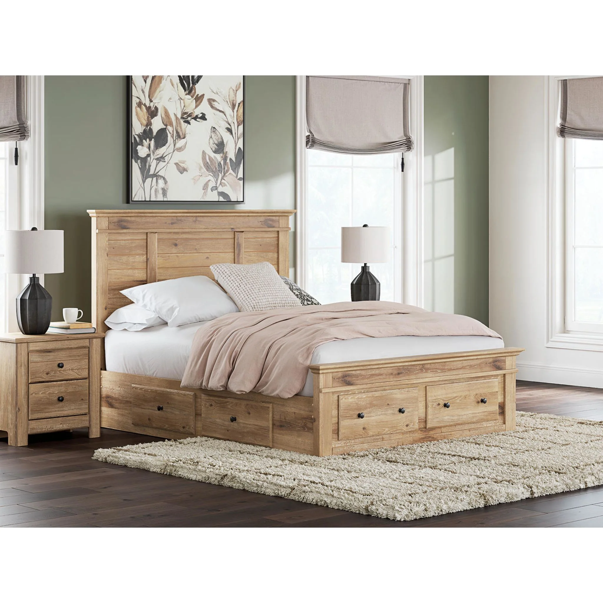 Makidern Queen Storage Bed - Tan - Image 2