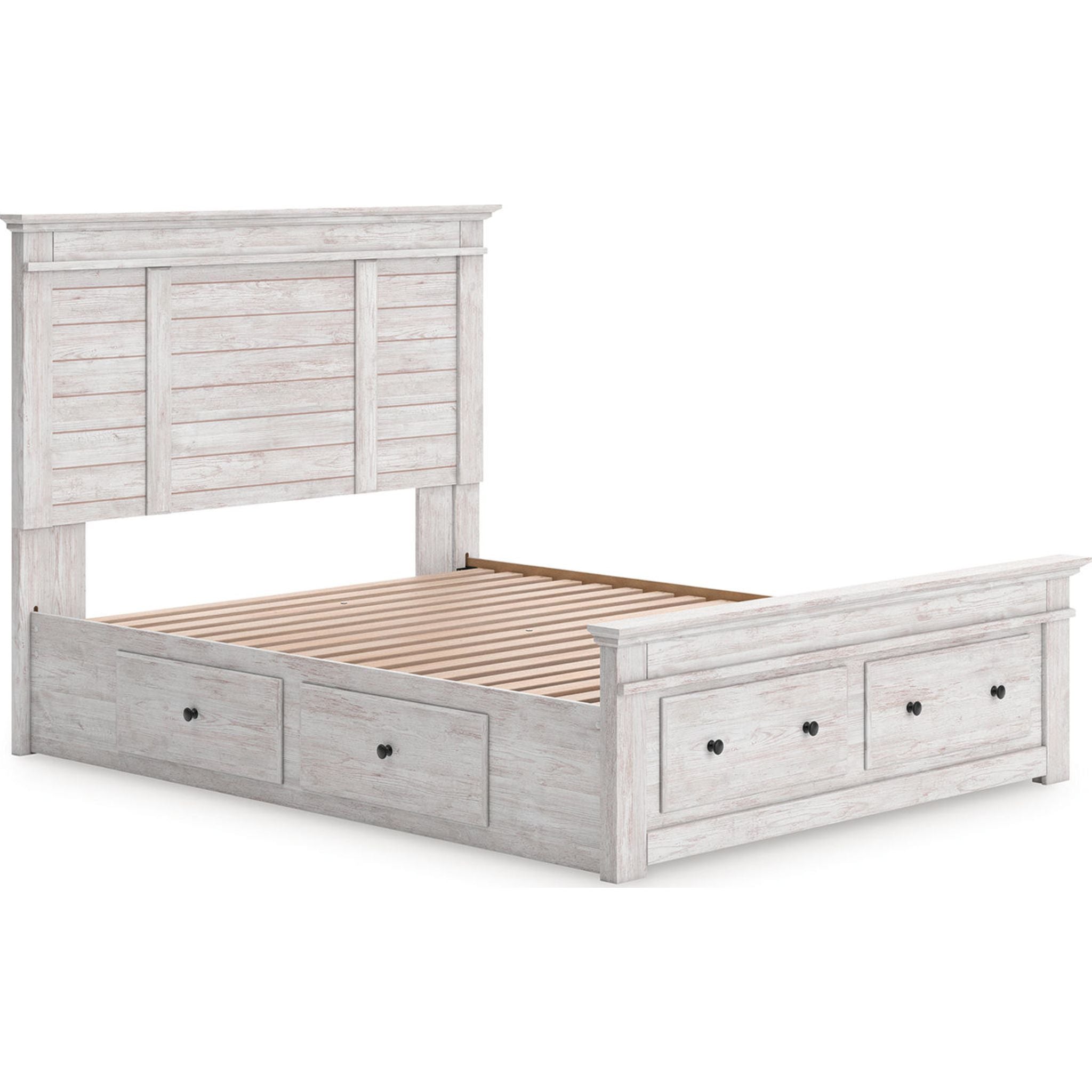 Makidern Queen Storage Bed - Whitewash - Image 2
