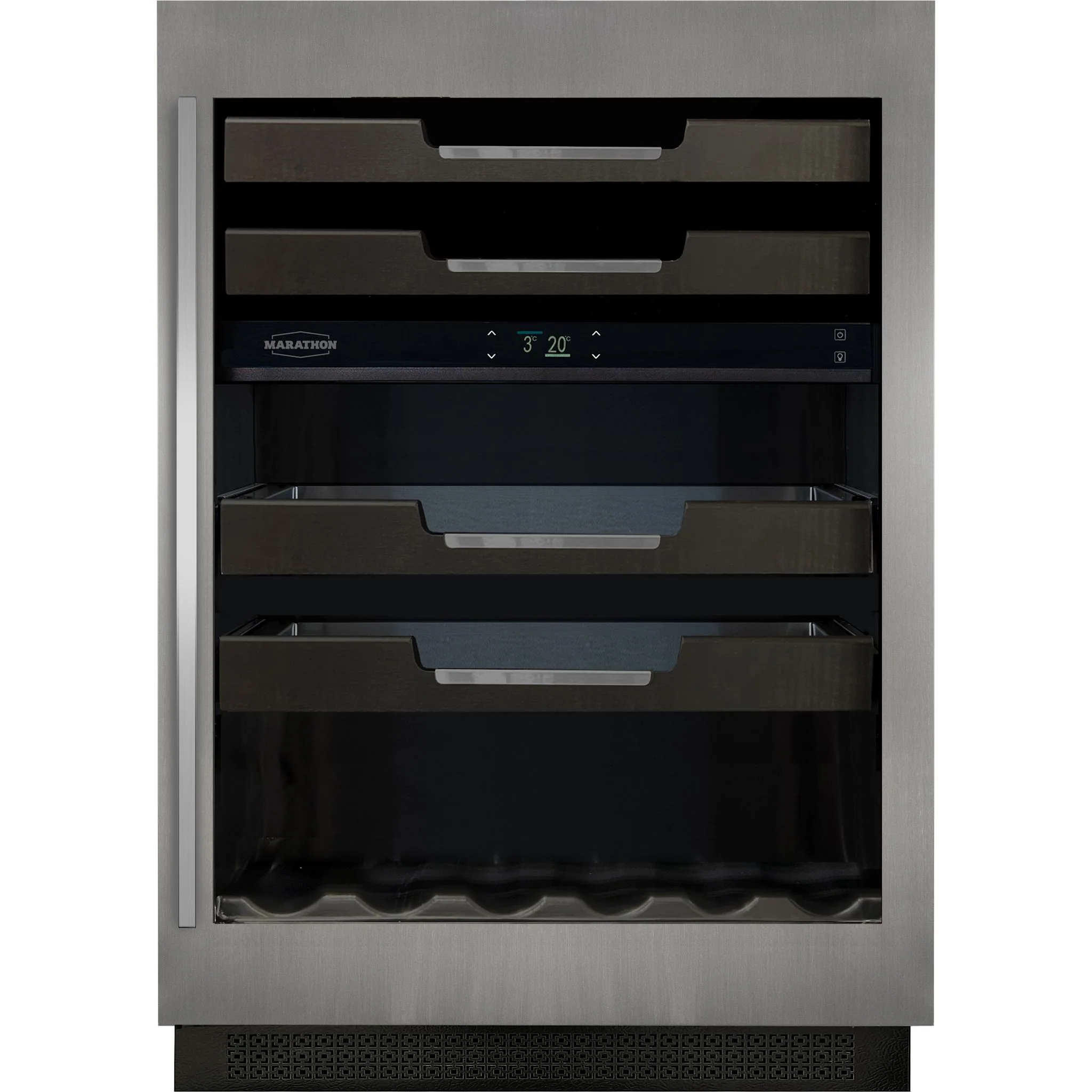 Marathon 24" Dual Zone Stainless Steel Wine & Beverage Cooler - Stainless Steel (M4-D250SS)