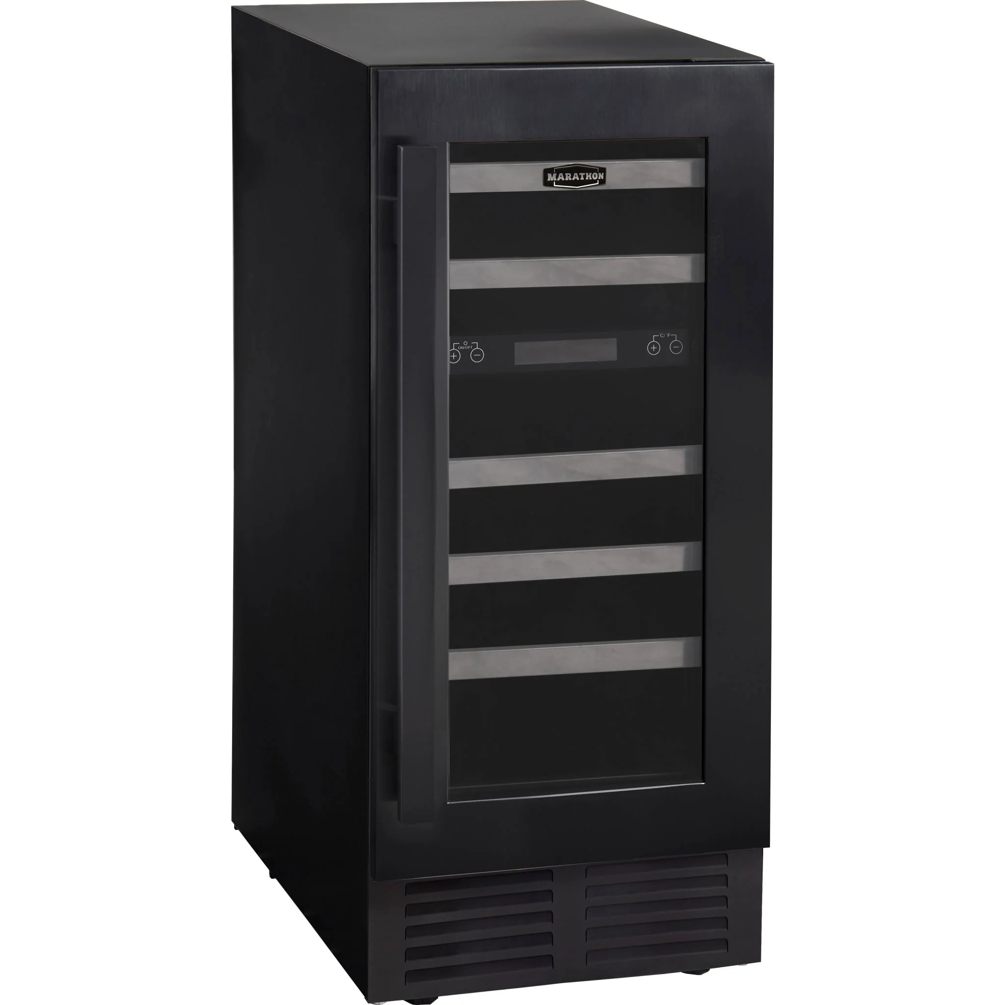 Marathon Wine Cooler (MWC28-DBLS) - Black Steel - Image 2