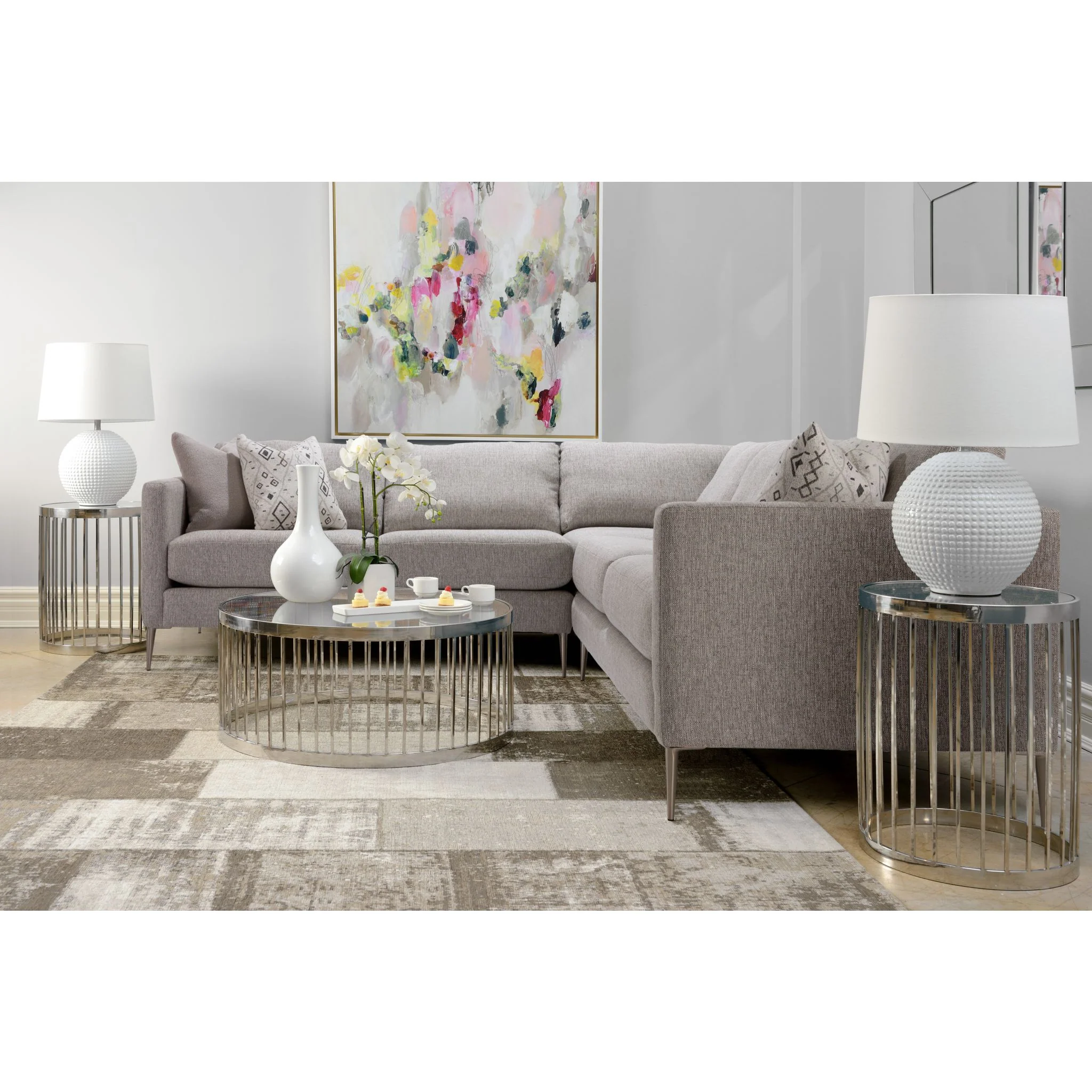 Marco 3 Piece Sectional - Satisfaction Pewter - Image 4