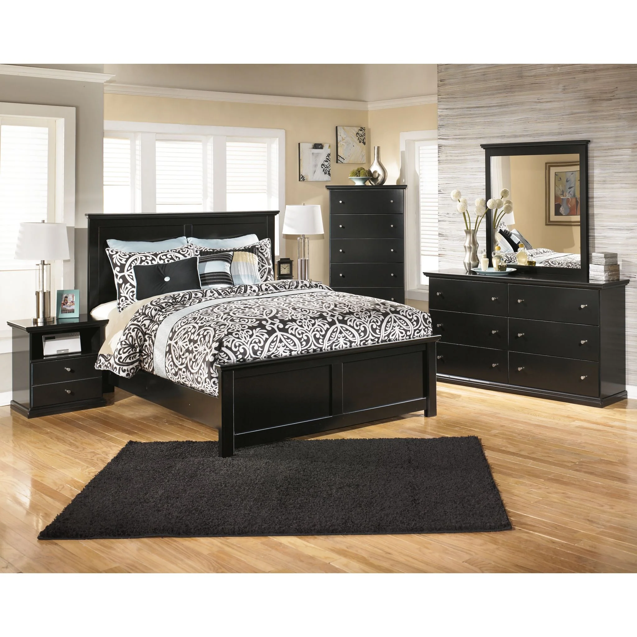 Maribel Nightstand - Black - Image 8