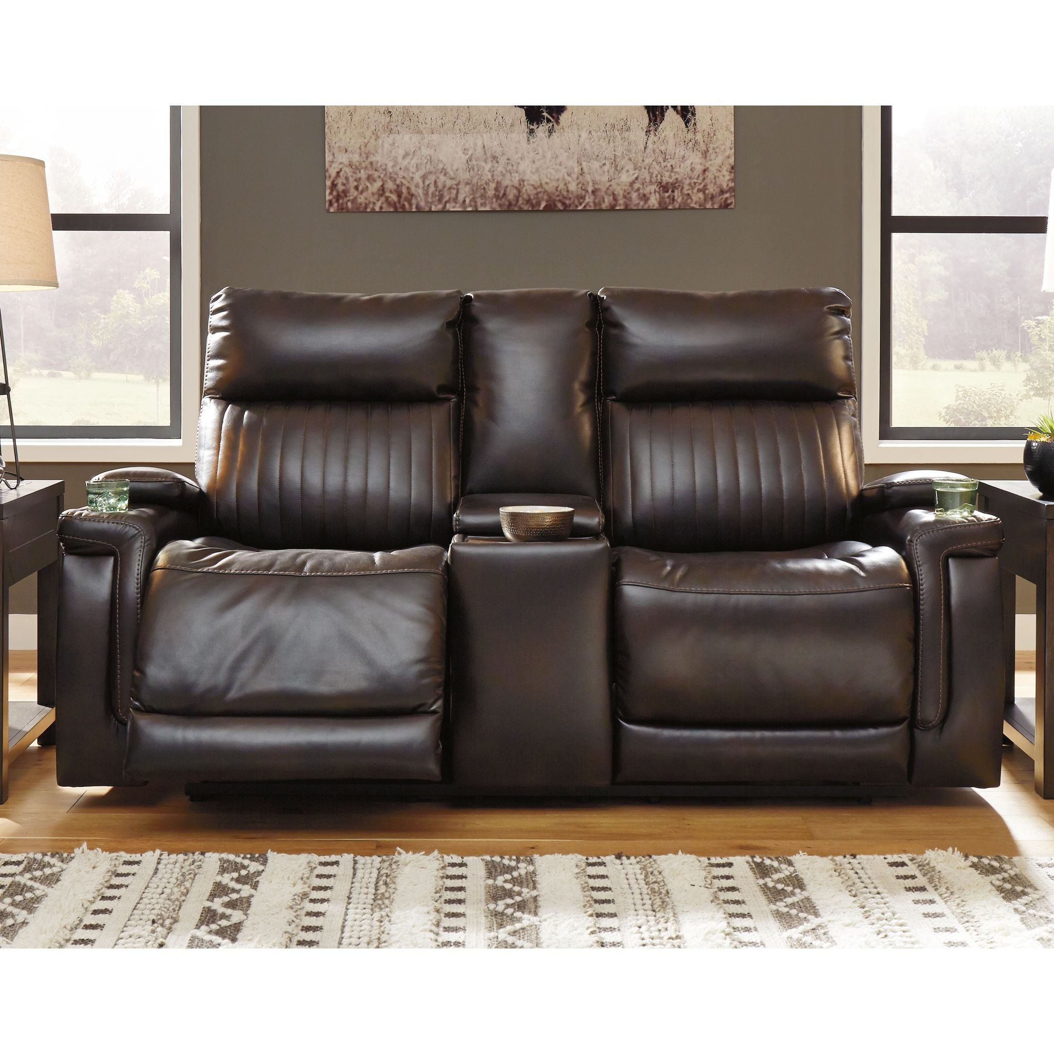 Martin Court Power Reclining Loveseat - Chocolate - Image 2