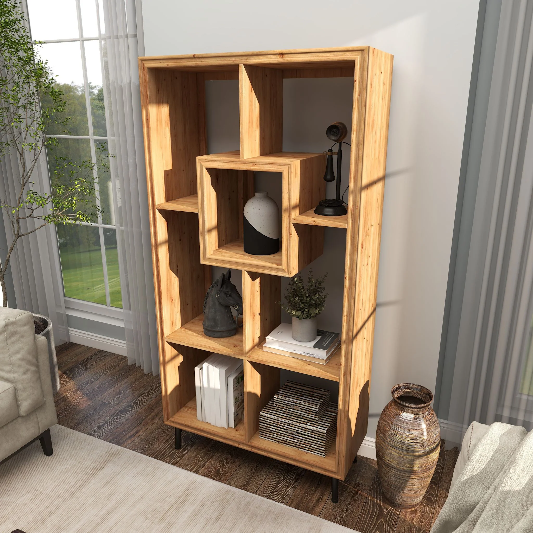 Maya Shelving Unit - Brown - Image 12