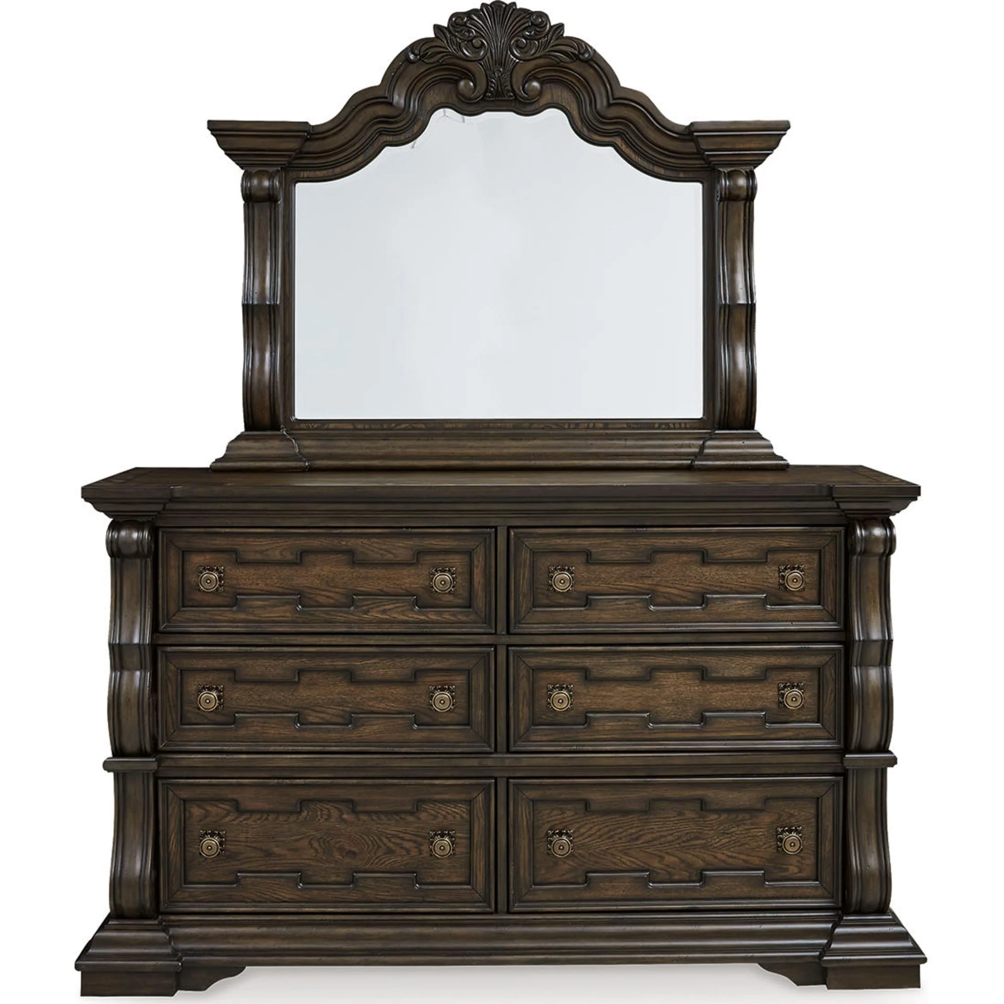 Maylee 6 Piece Queen Canopy Bedroom - Dark Brown - Image 7