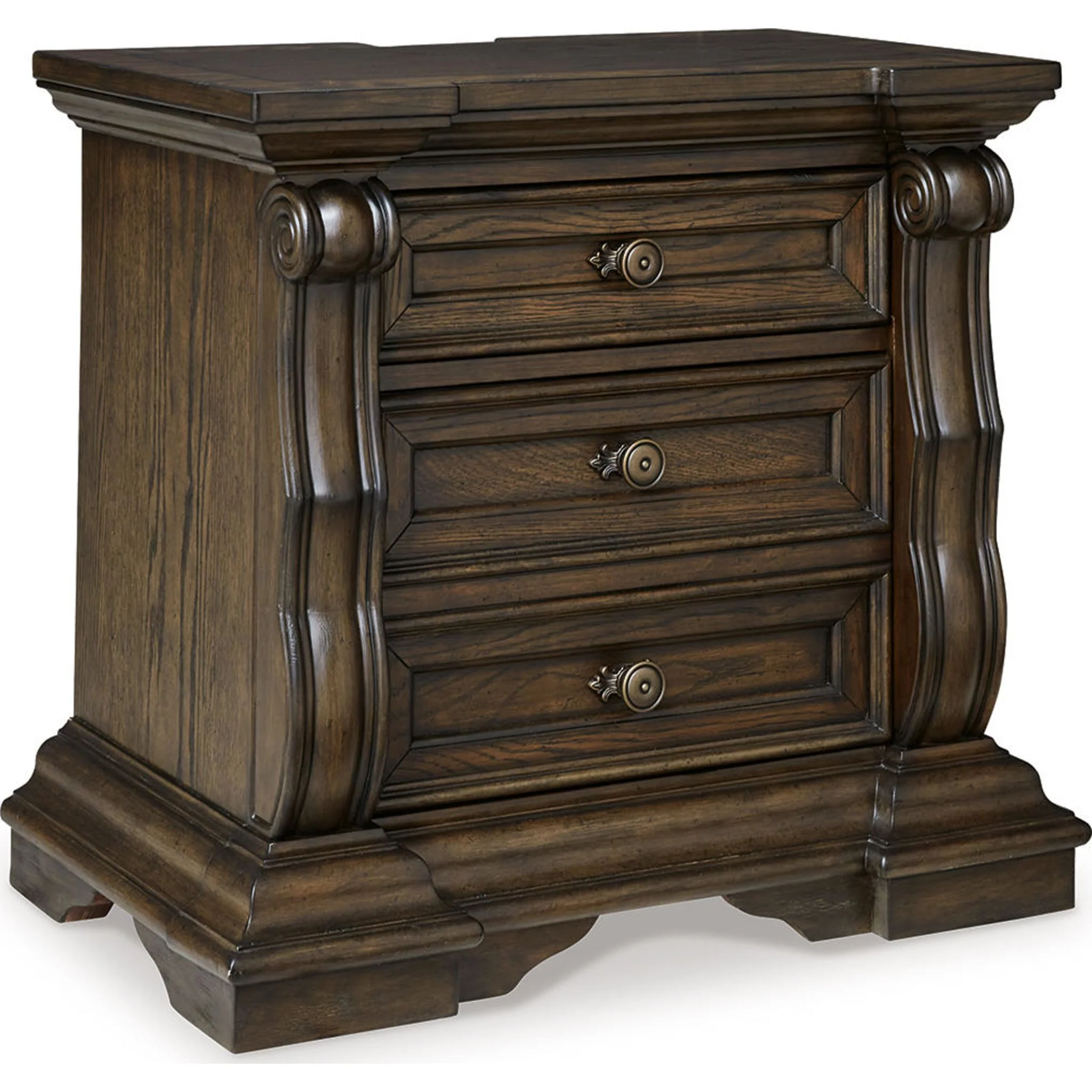 Maylee 6 Piece Queen Canopy Bedroom - Dark Brown - Image 9