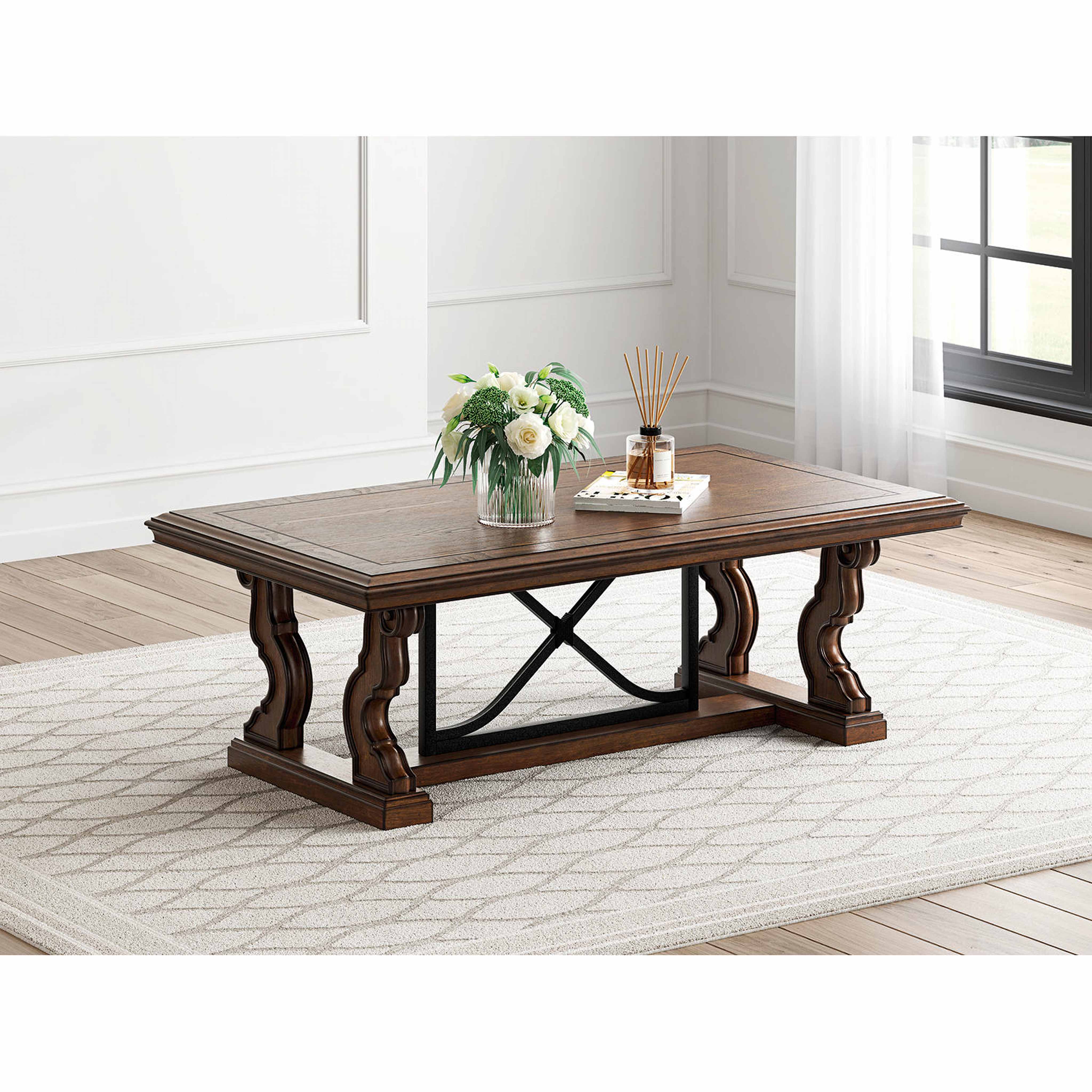 Maylee Coffee Table - Dark Brown - Image 7