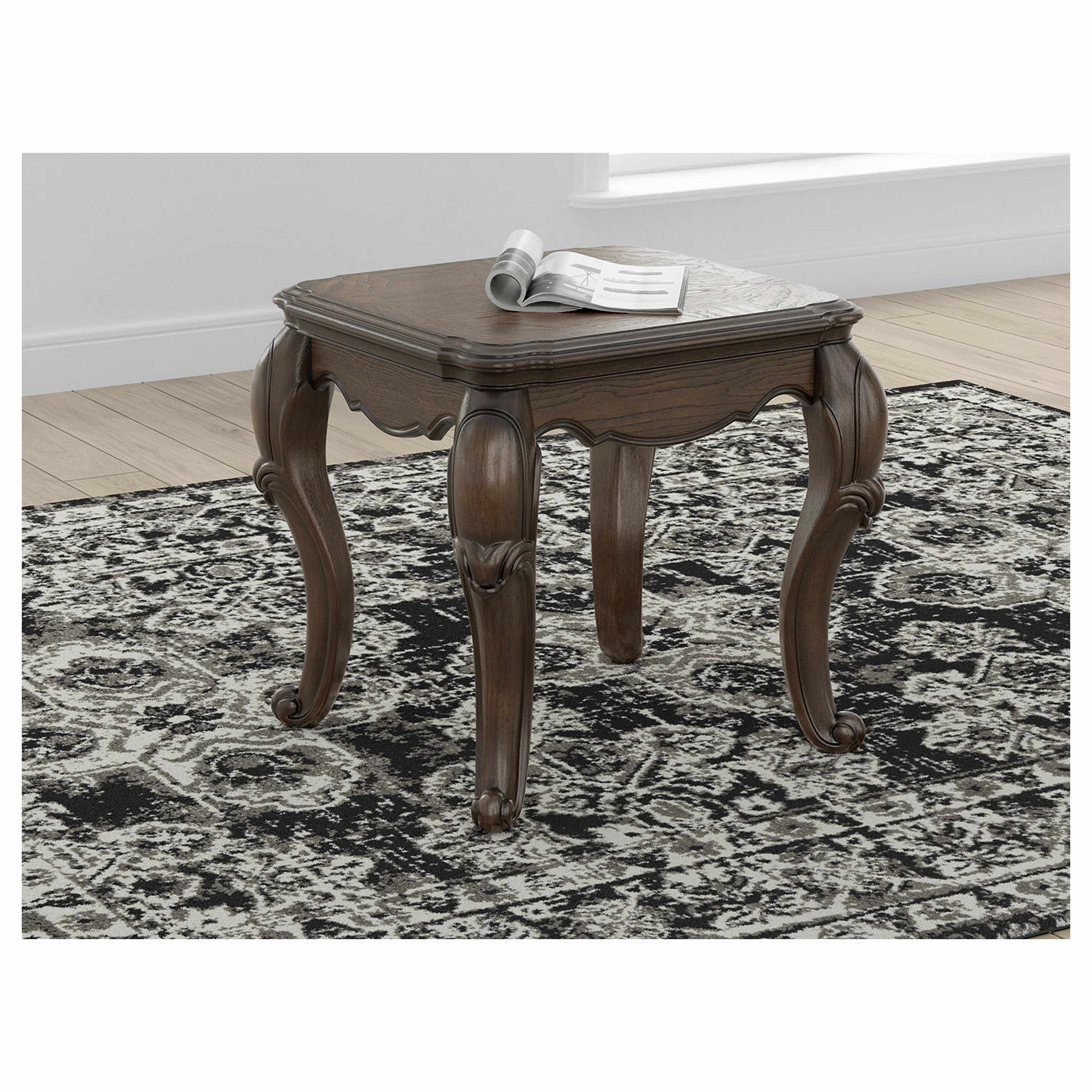 Maylee End Table - Dark Brown - Image 2