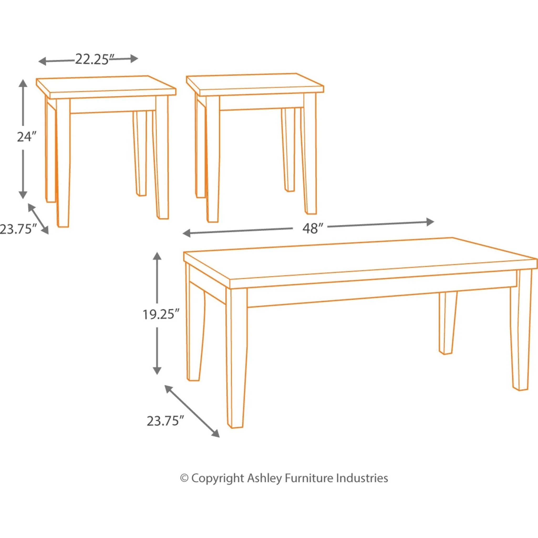 Maysville 3 Pack Tables - Black - Image 5