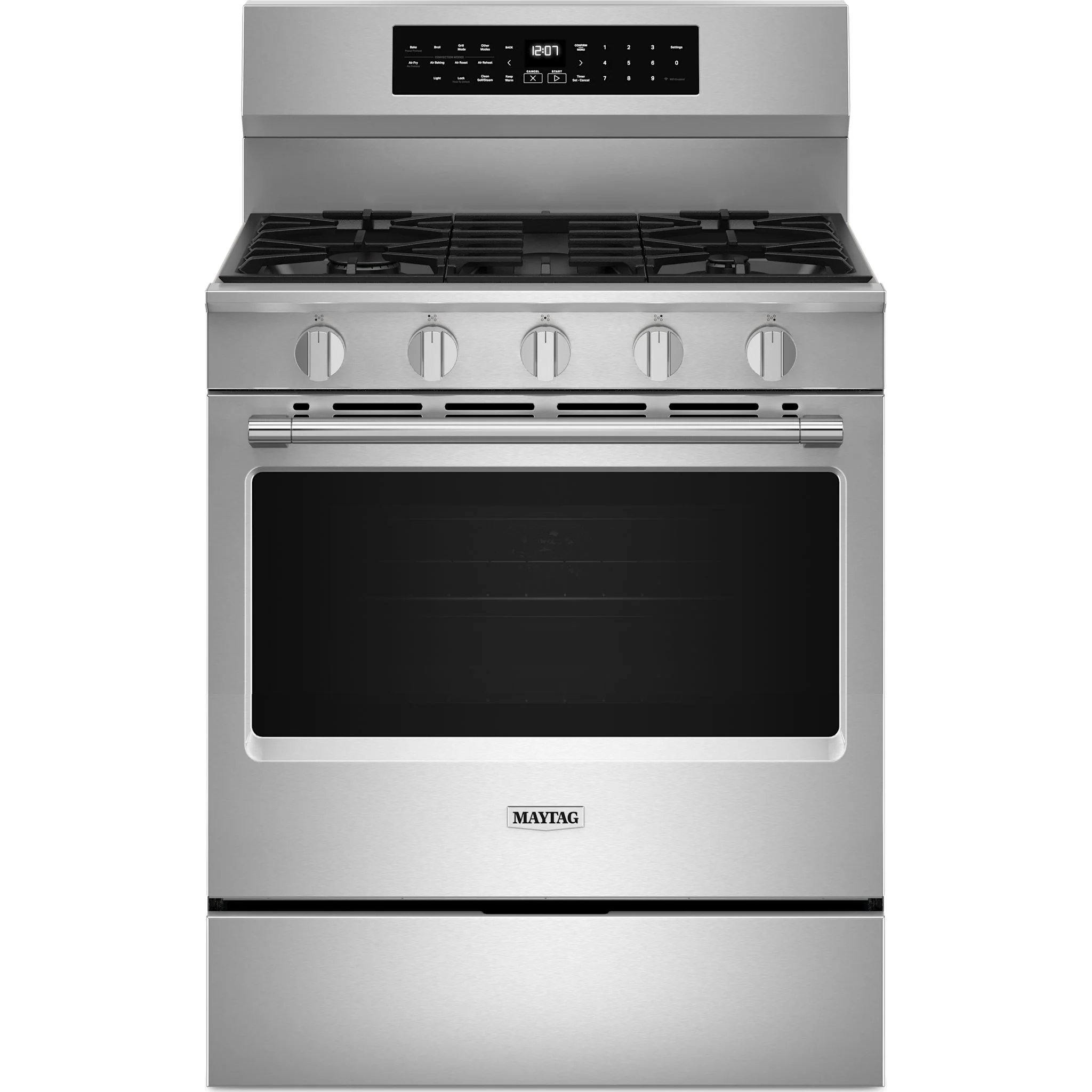 Maytag 30-Inch Convection Gas Range With No Preheat Air Fry and Air Baking - 5.0 Cu. Ft. -Fingerprint Resistant Stainless Steel (MFGS6030RZ)