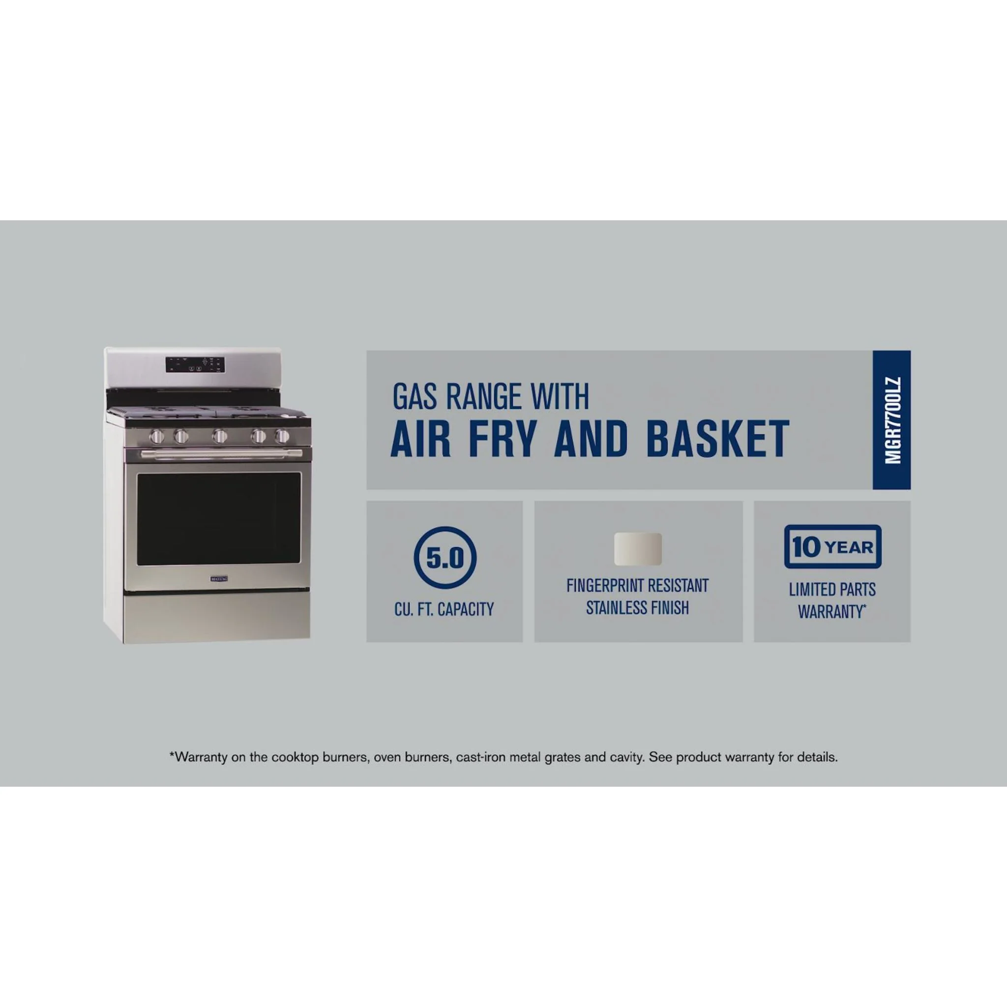 Maytag Gas Range with Air Fryer and Basket - 5.0 cu. ft. (MGR7700LZ) - Image 10