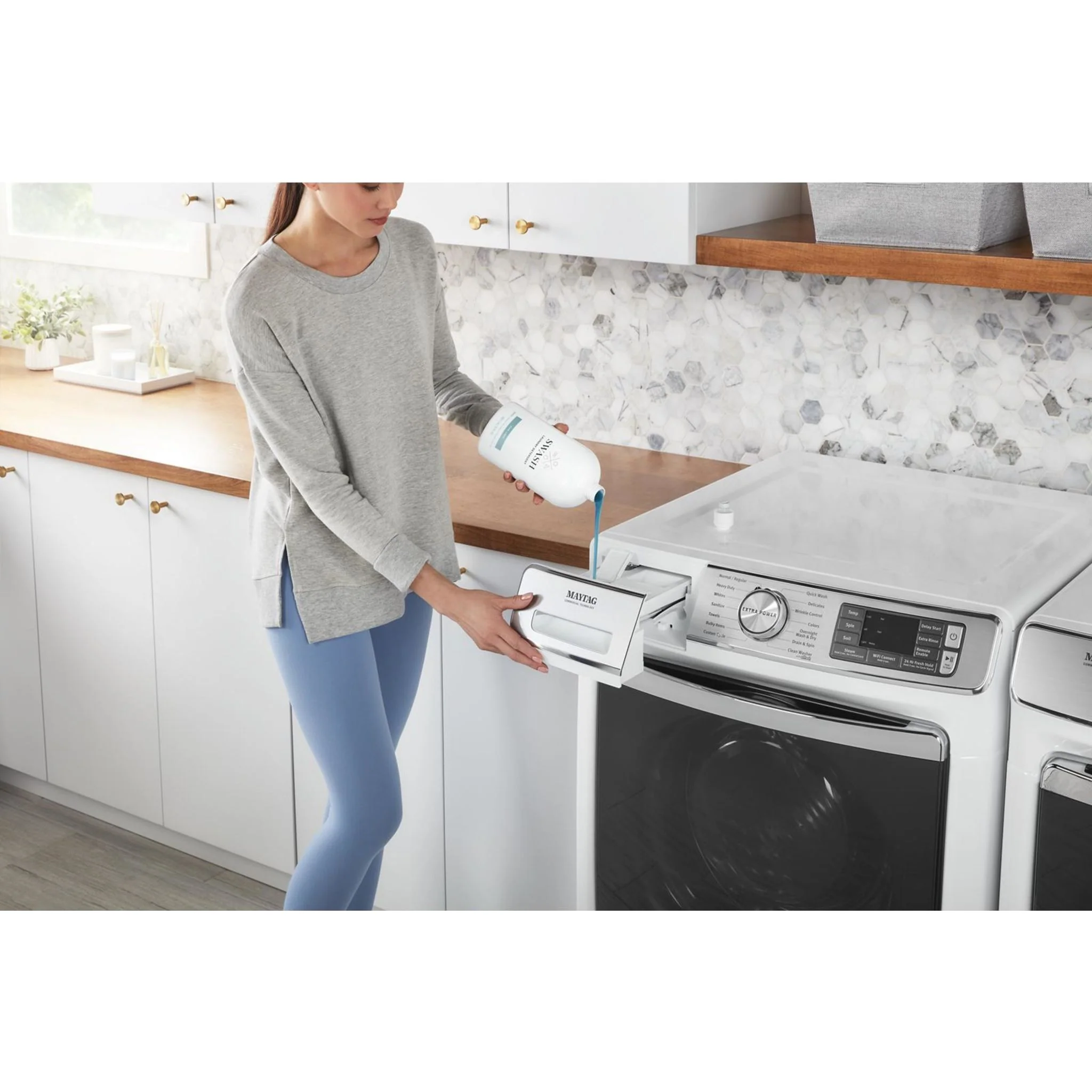 Maytag Smart Front Load Washer with Extra Power and 24-Hr Fresh Hold option - 5.8 cu. ft. -White (MHW8630HW) - Image 24