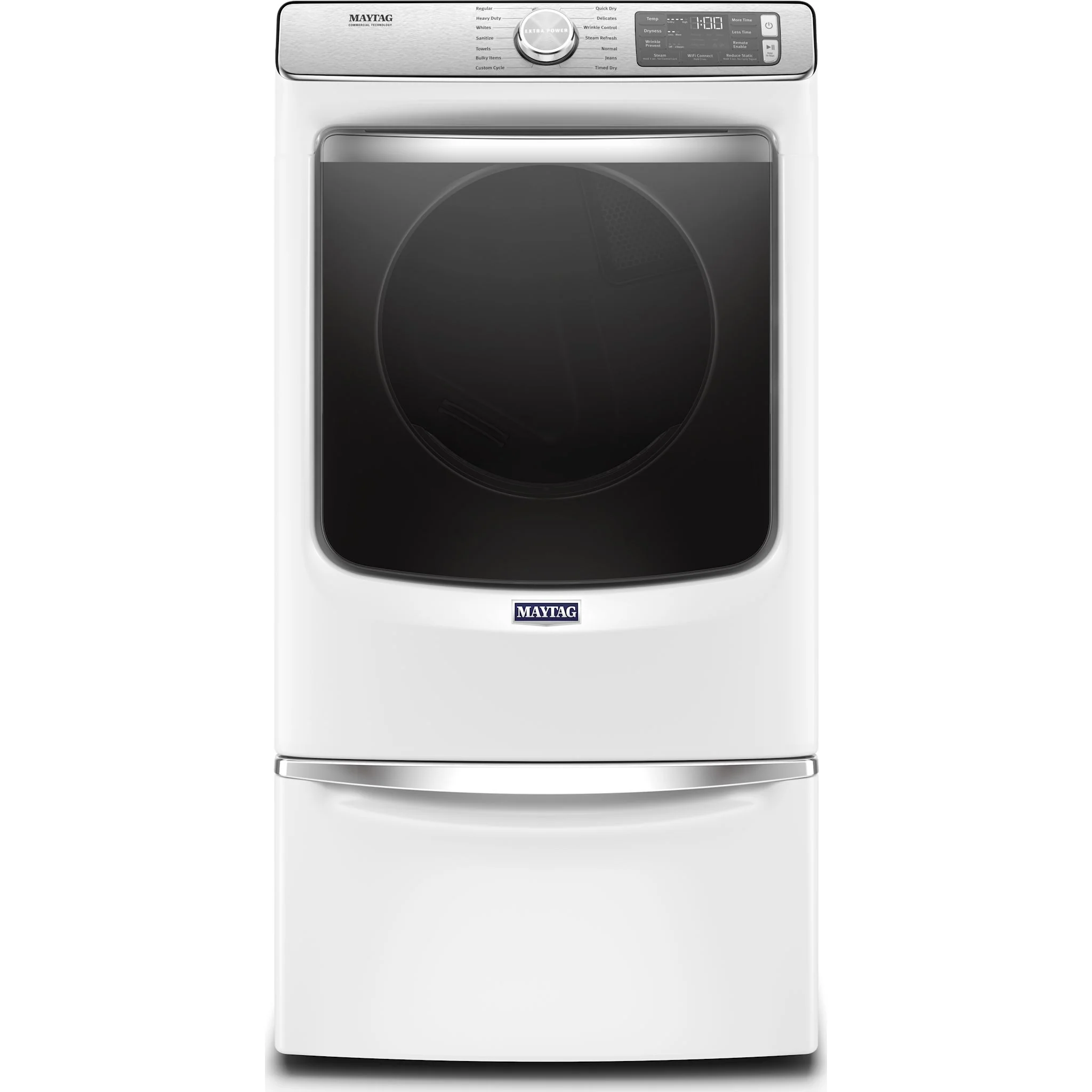 Maytag Front Load Gas Dryer with Extra Power & Advanced Moisture Sensing - 7.3 Cu. Ft. - White (MGD8630HW) - Image 12
