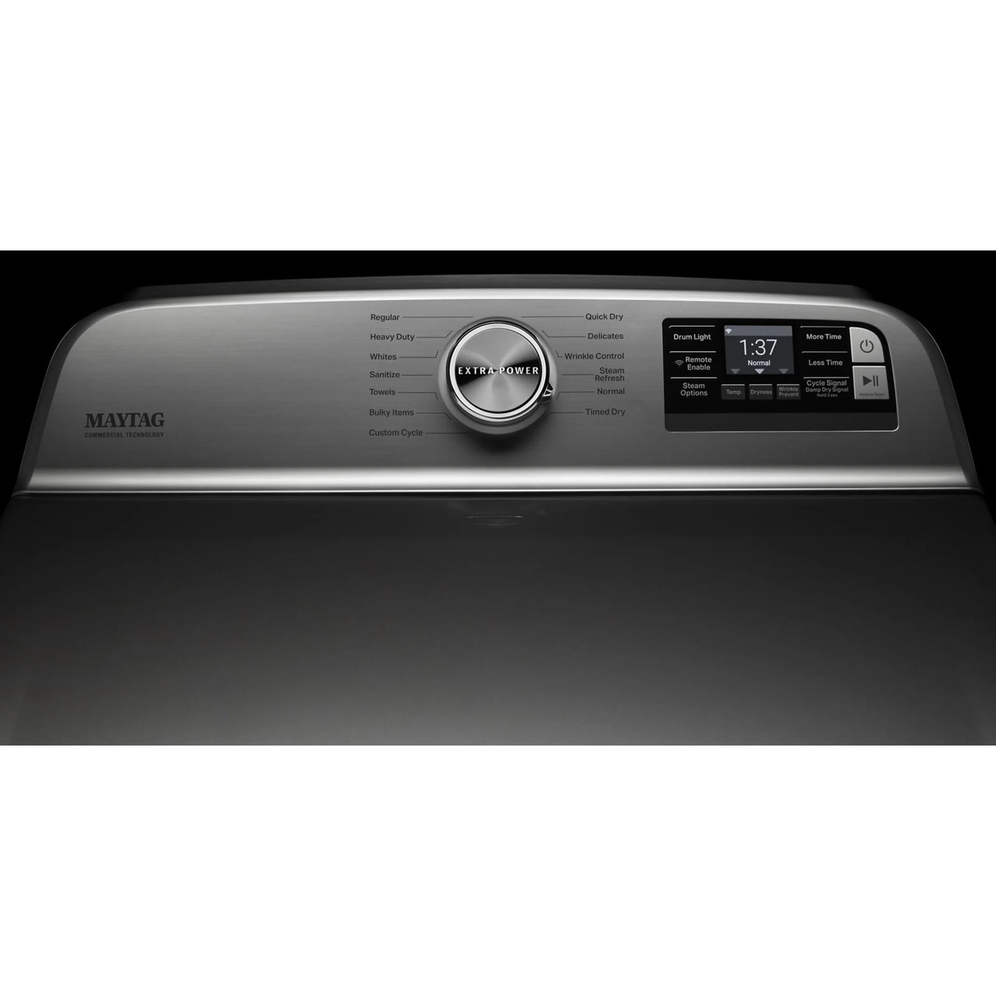 Maytag Smart Top Load Electric Dryer with Extra Power Button - 7.4 cu.ft. - Metallic Slate (YMED7230HC) - Image 34