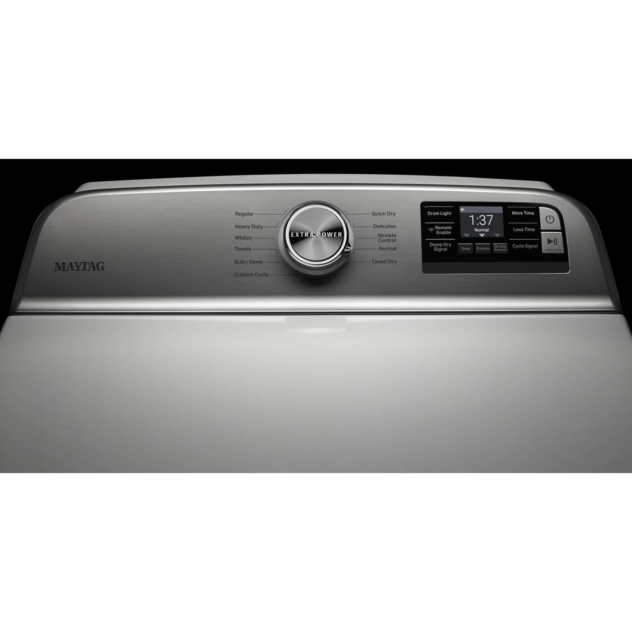 Maytag Smart Top Load Gas Dryer with Extra Power Button - 7.4 cu.ft. - White (MGD6230HW) - Image 10