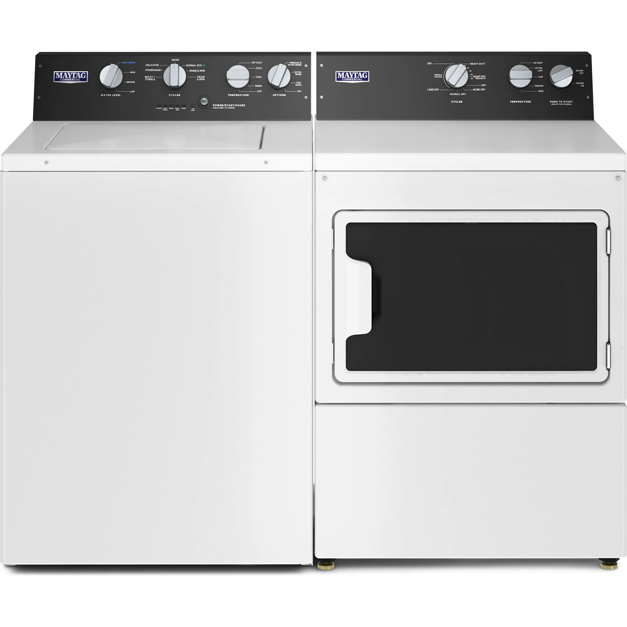 Maytag Commercial-Grade Top Load Pair with Gas Dryer (MVWP586GW-MGDP586KW